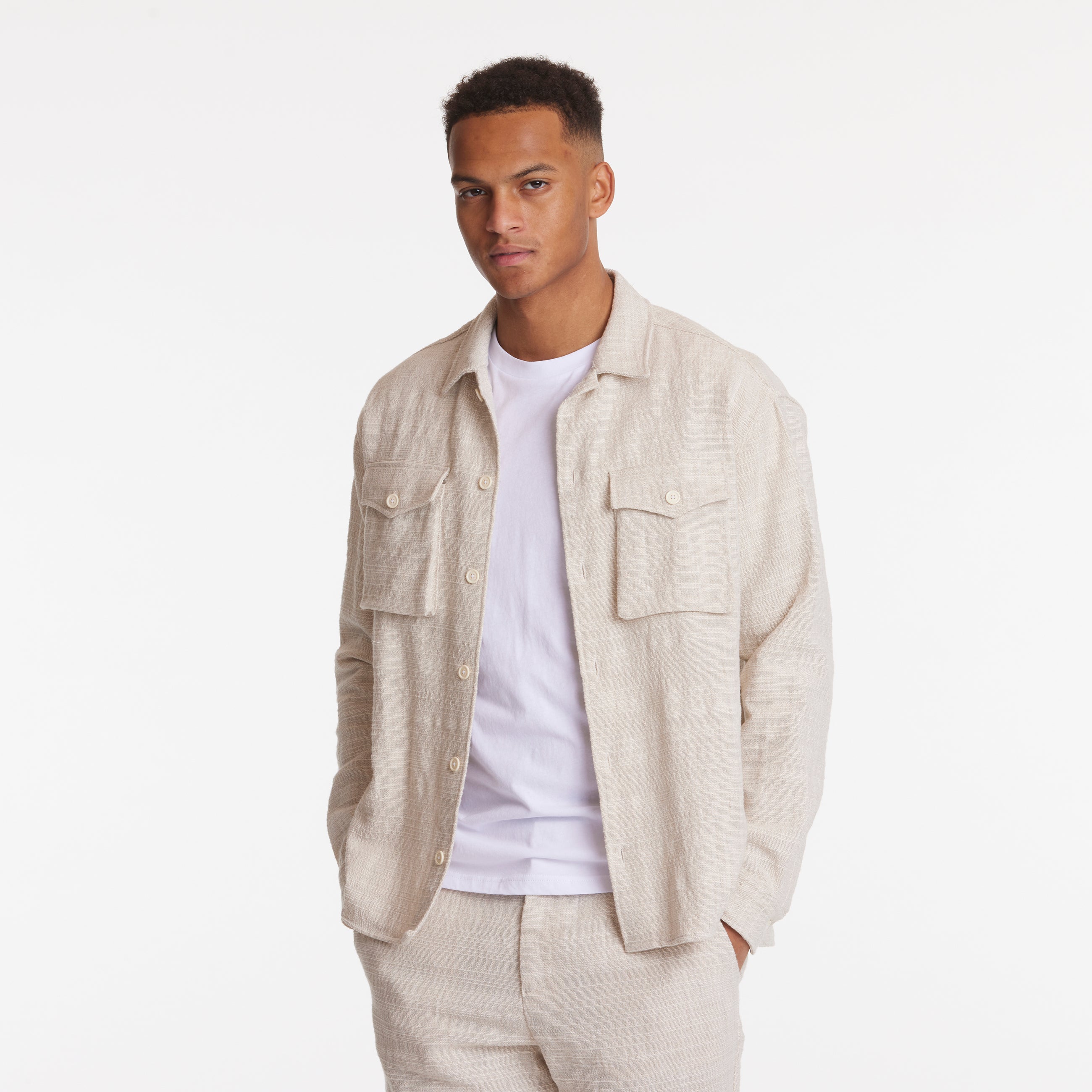 ByGarment Makers Diego Overshirt Shirt LS 1160 Ecru