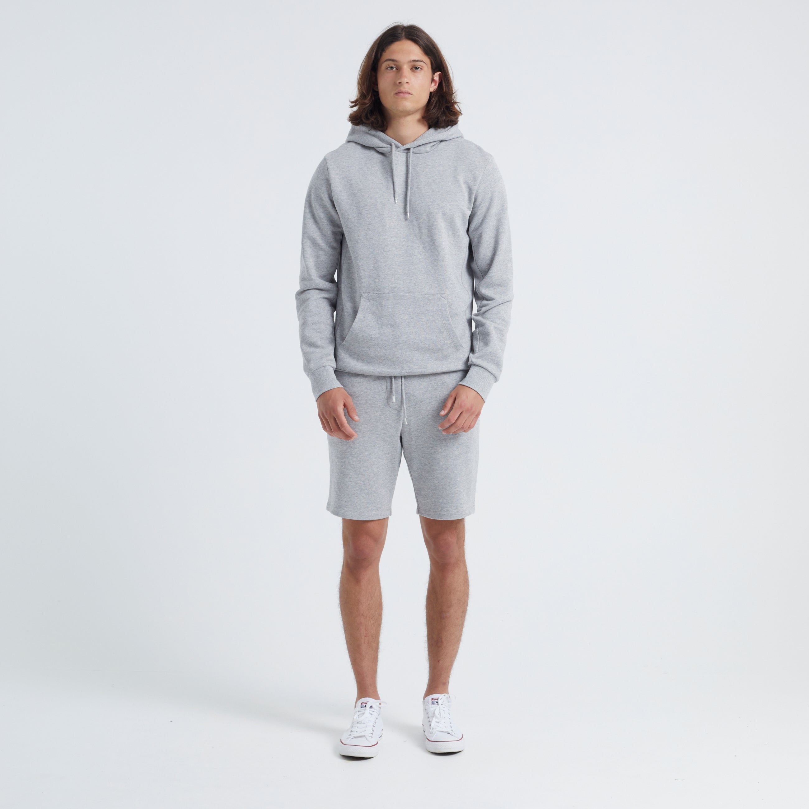 By Garment Makers Ebbe Shorts 1145 Light Grey Melange
