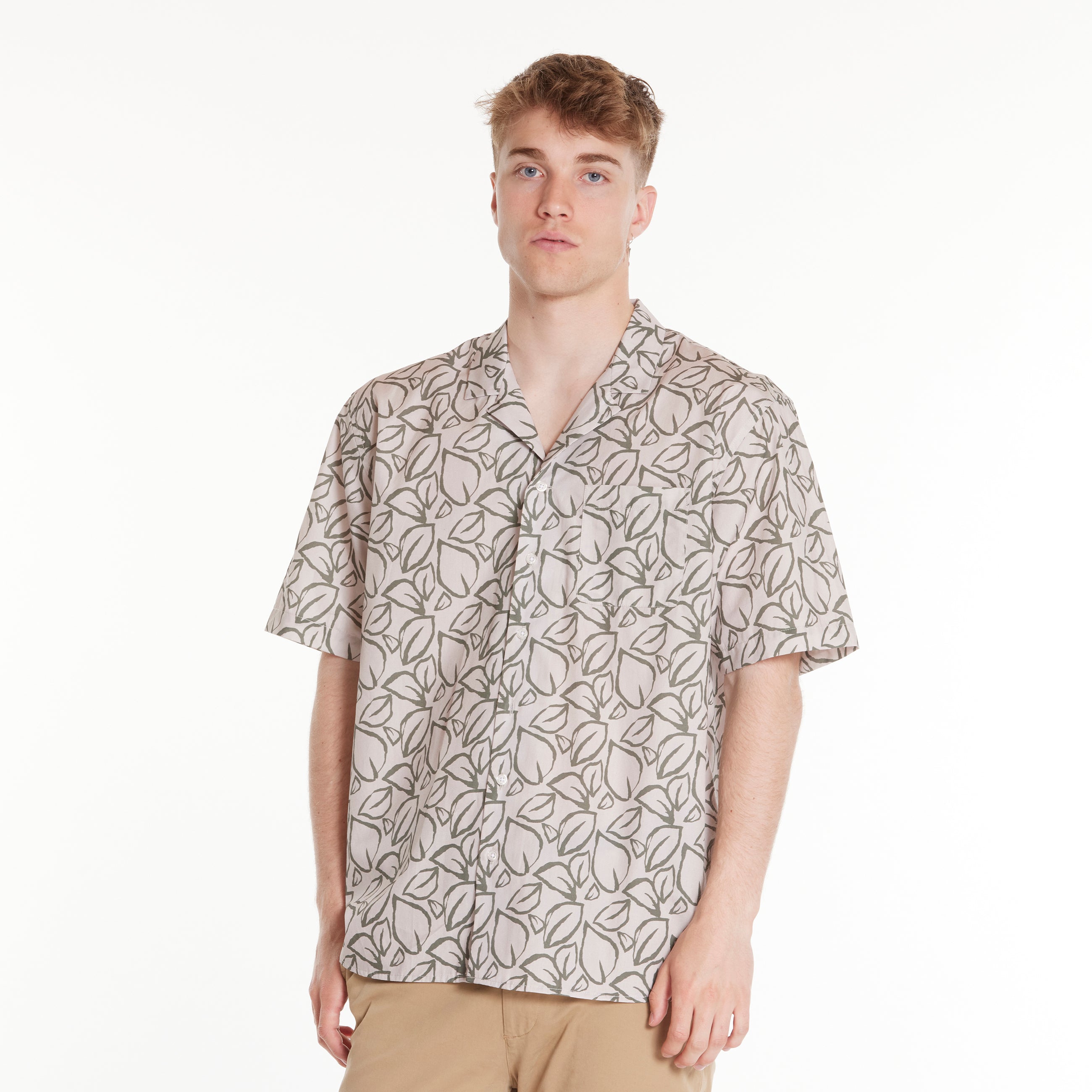 ByGarment Makers Elmer Leaf SS Shirt Shirt SS 3096 Navy Blazer