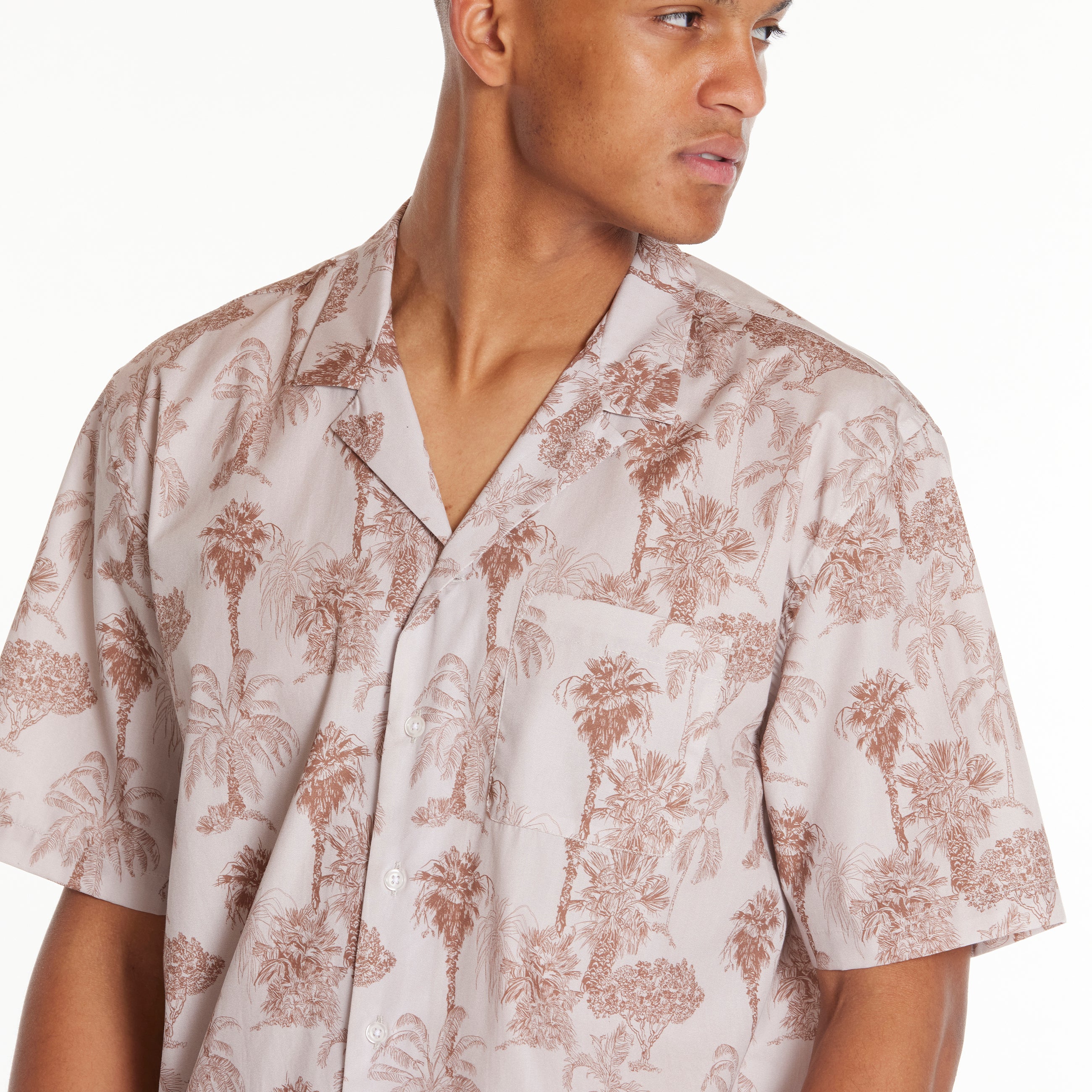 ByGarment Makers Elmer Palm SS Shirt Shirt SS 1130 Honesty