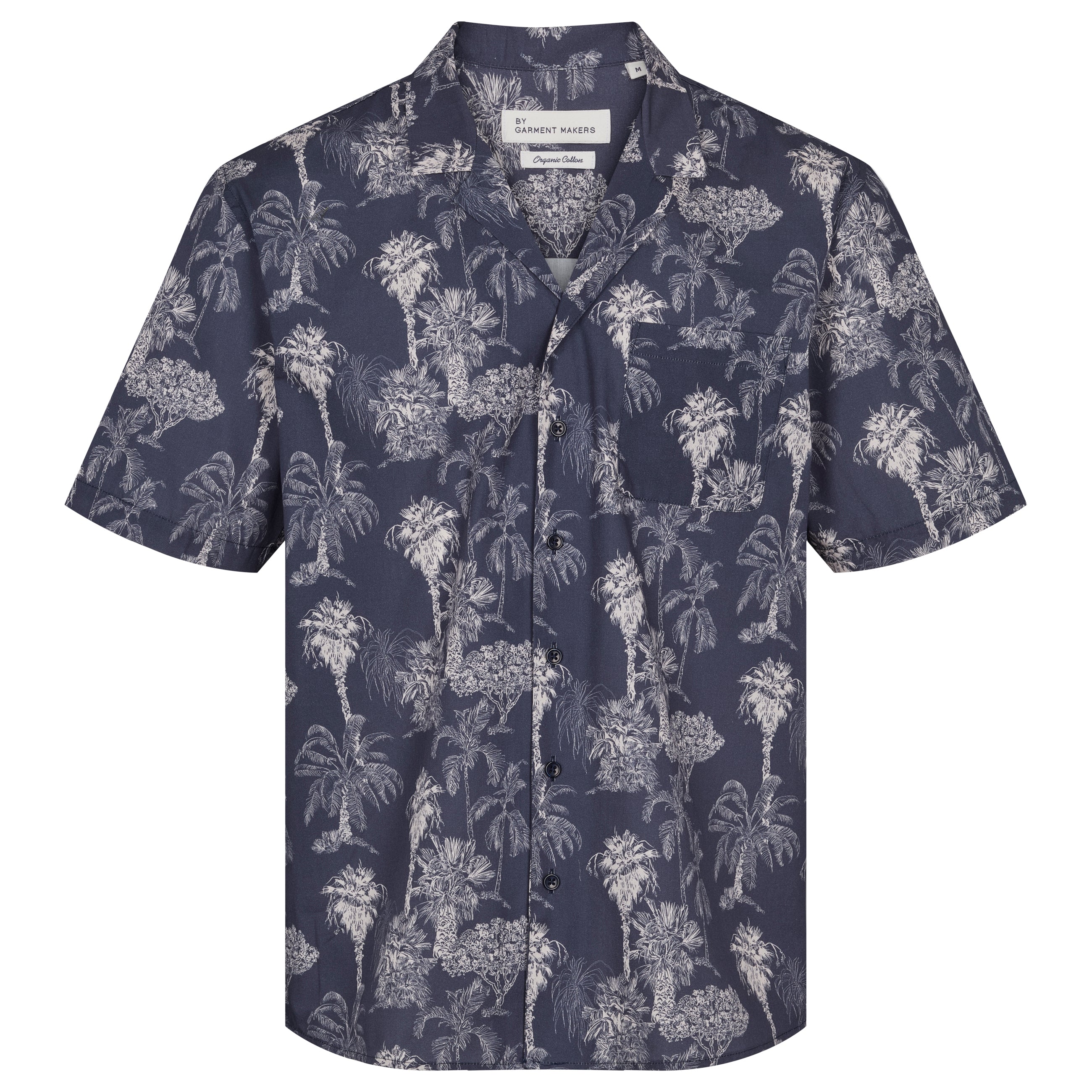 ByGarment Makers Elmer Palm SS Shirt Shirt SS 3096 Navy Blazer