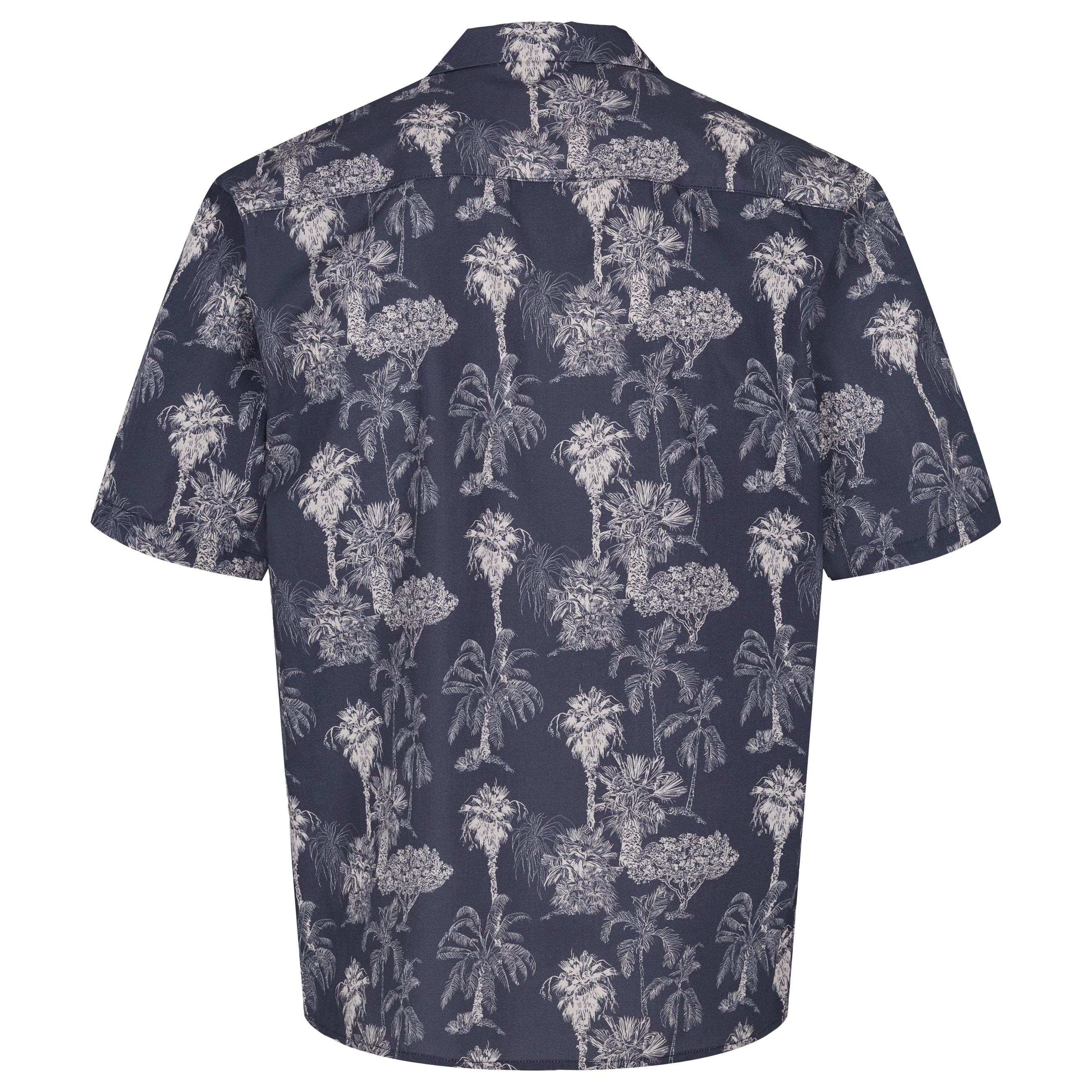 ByGarment Makers Elmer Palm SS Shirt Shirt SS 3096 Navy Blazer