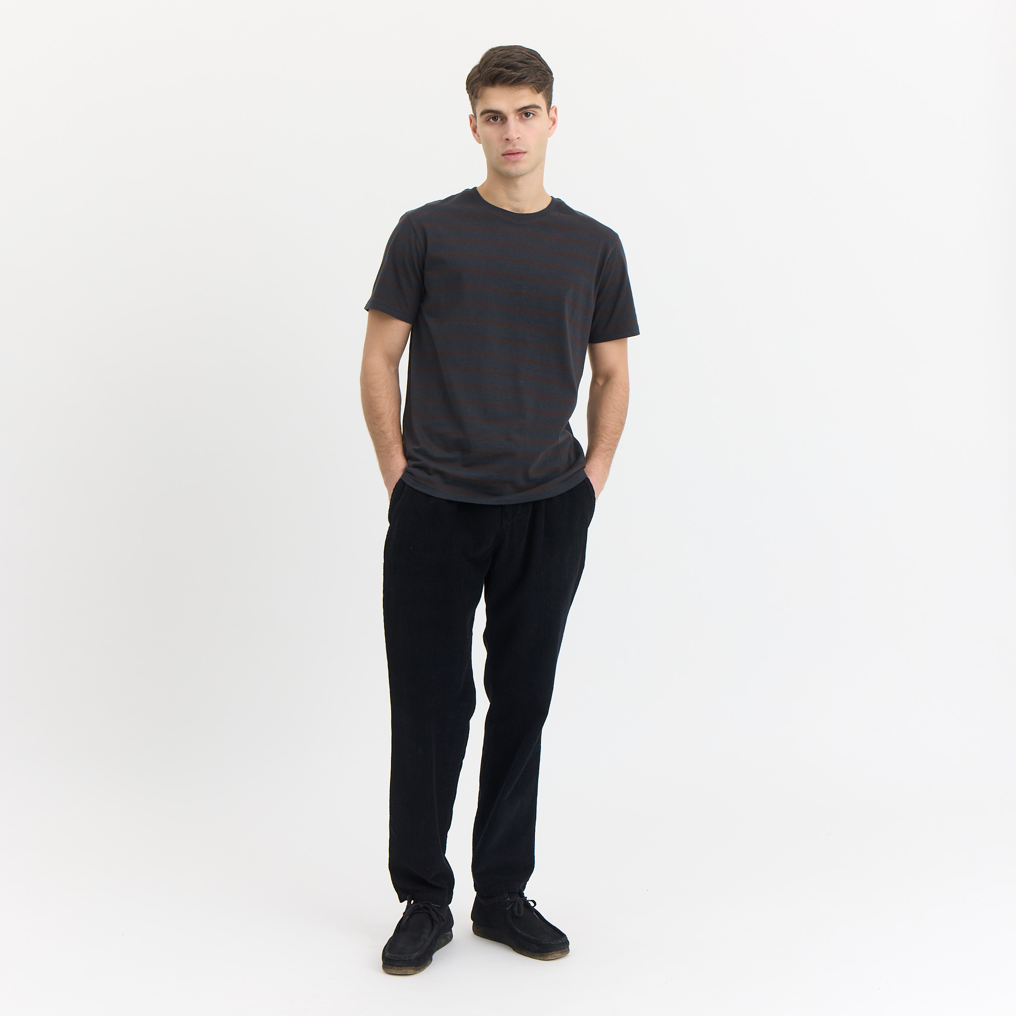 ByGarment Makers Fabian Striped tee T-shirt SS 1204 Jet Black