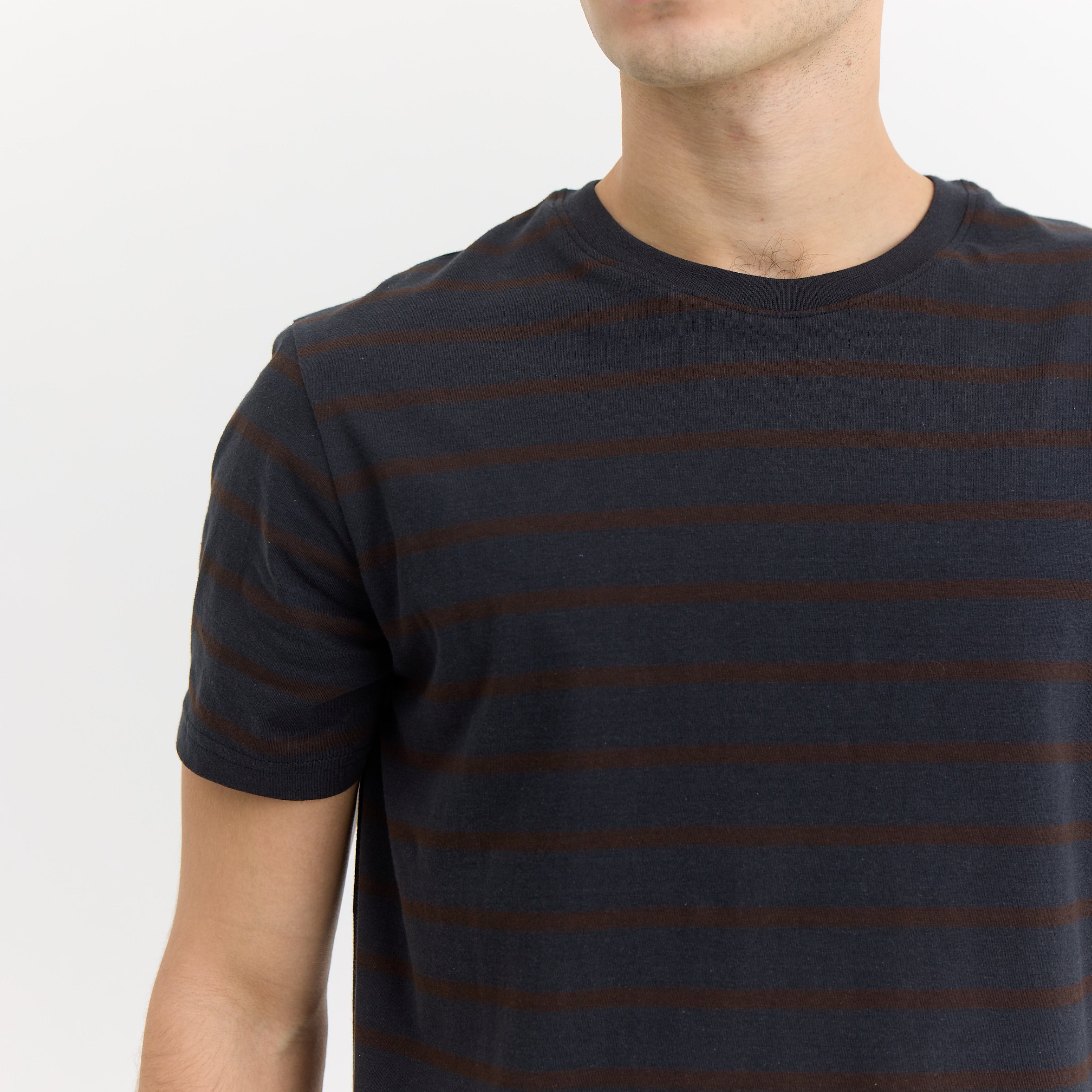 ByGarment Makers Fabian Striped tee T-shirt SS 1204 Jet Black