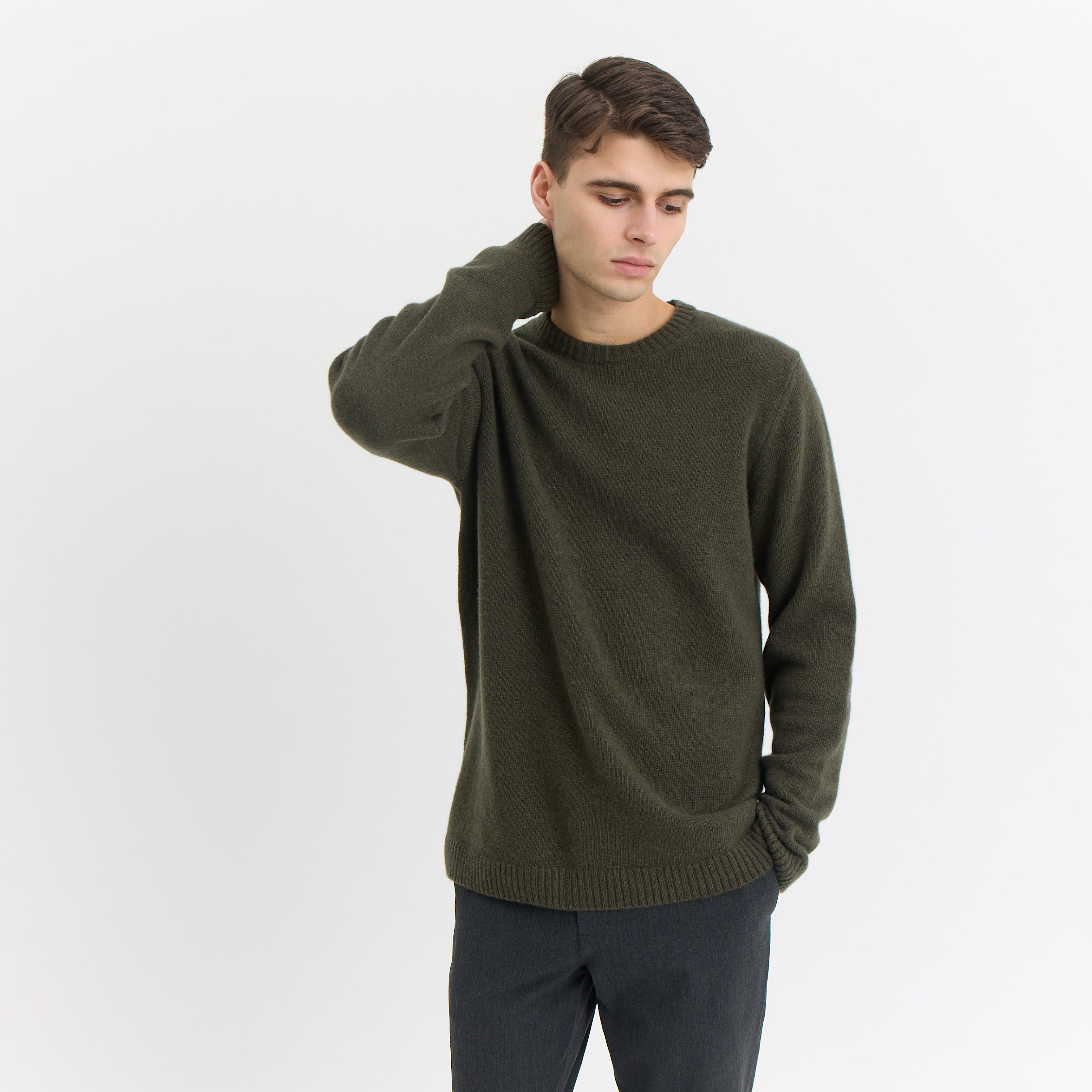 ByGarment Makers Franz O-neck Wool Knit Knit 1184 Russian Olive