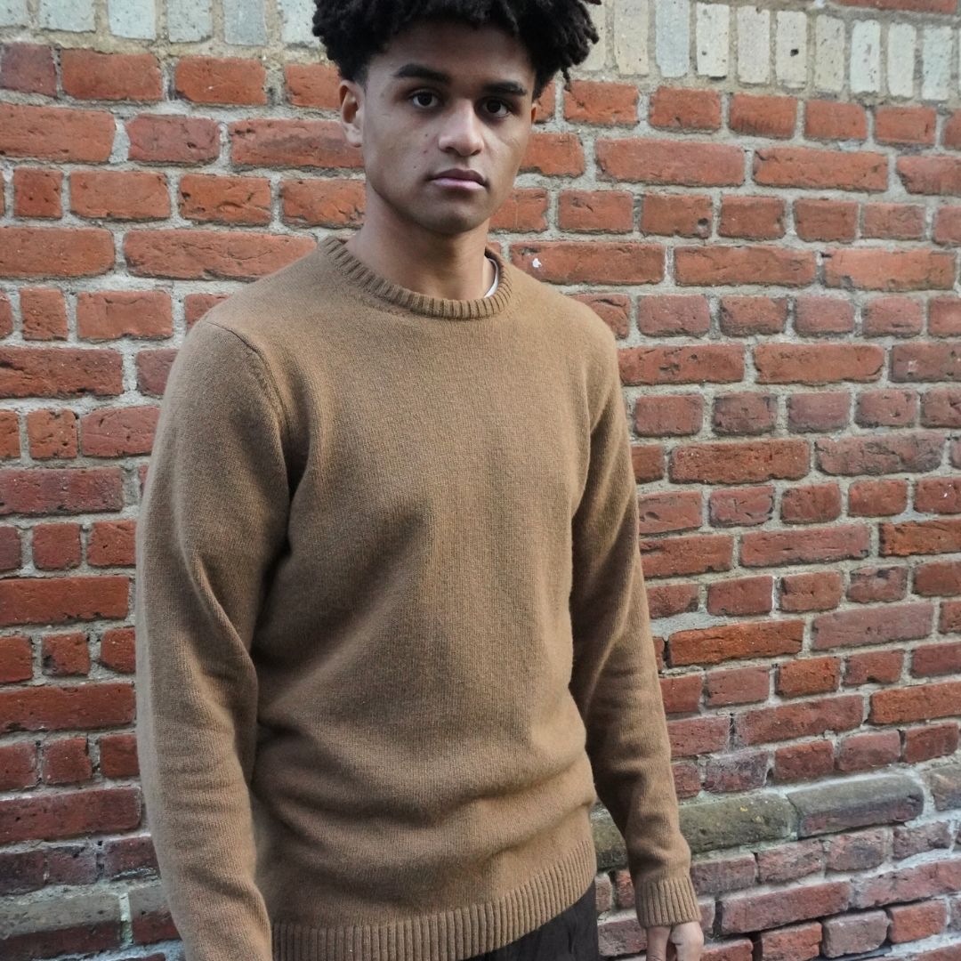 ByGarment Makers Franz O-neck Wool Knit Knit 1530 Hazelnut