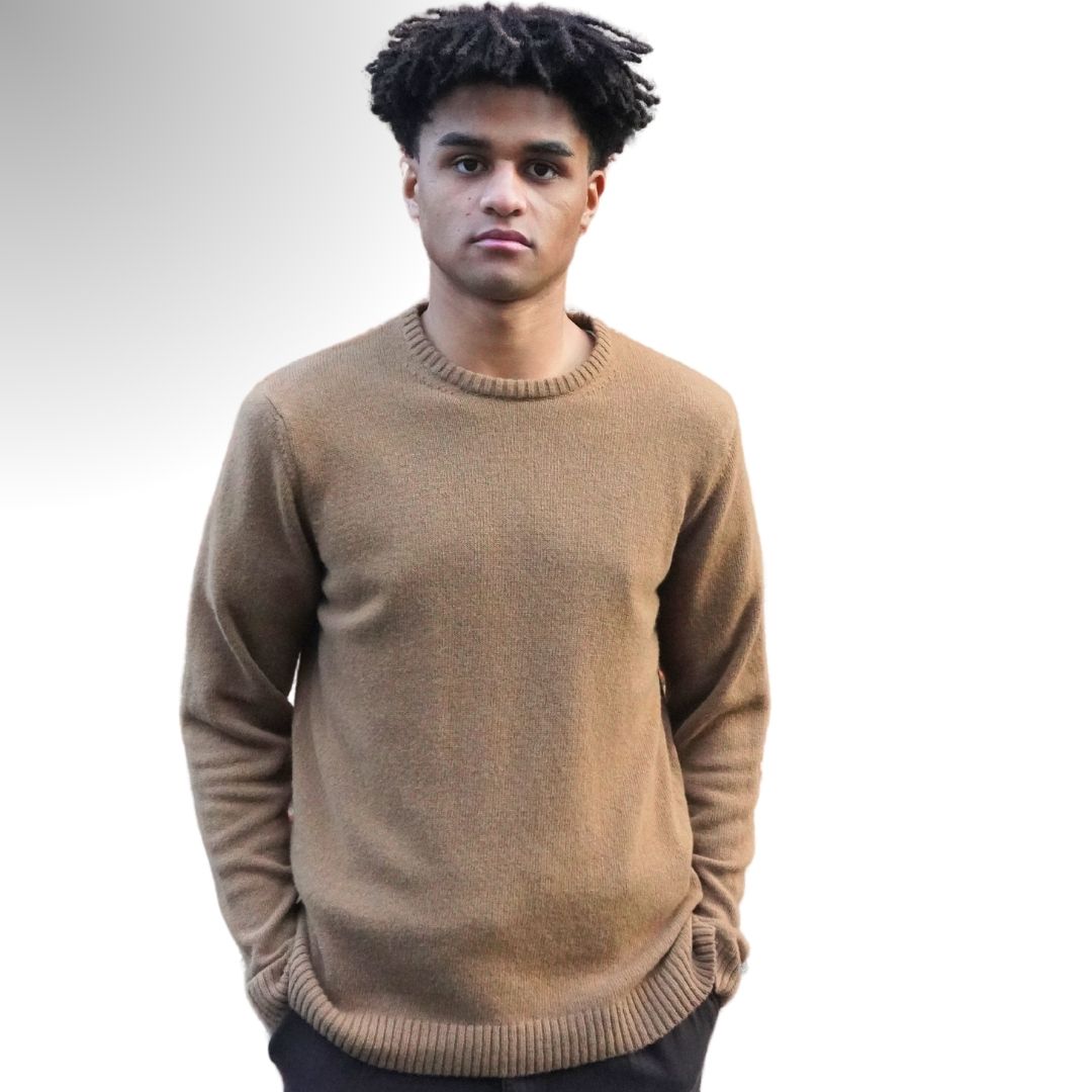 ByGarment Makers Franz O-neck Wool Knit Knit 1530 Hazelnut