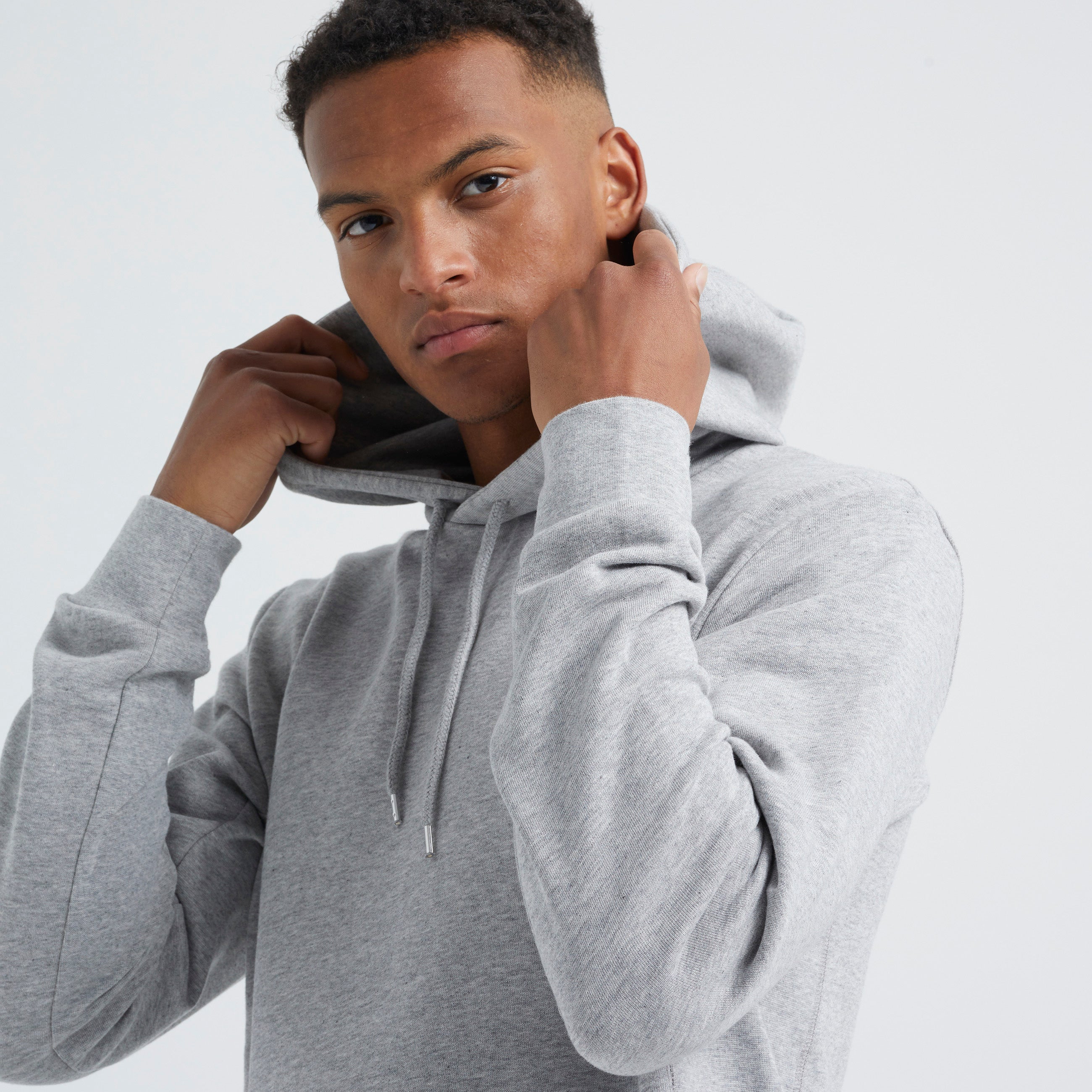 ByGarment Makers Jones The Organic Hoodie Sweatshirt 1145 Light Grey Melange