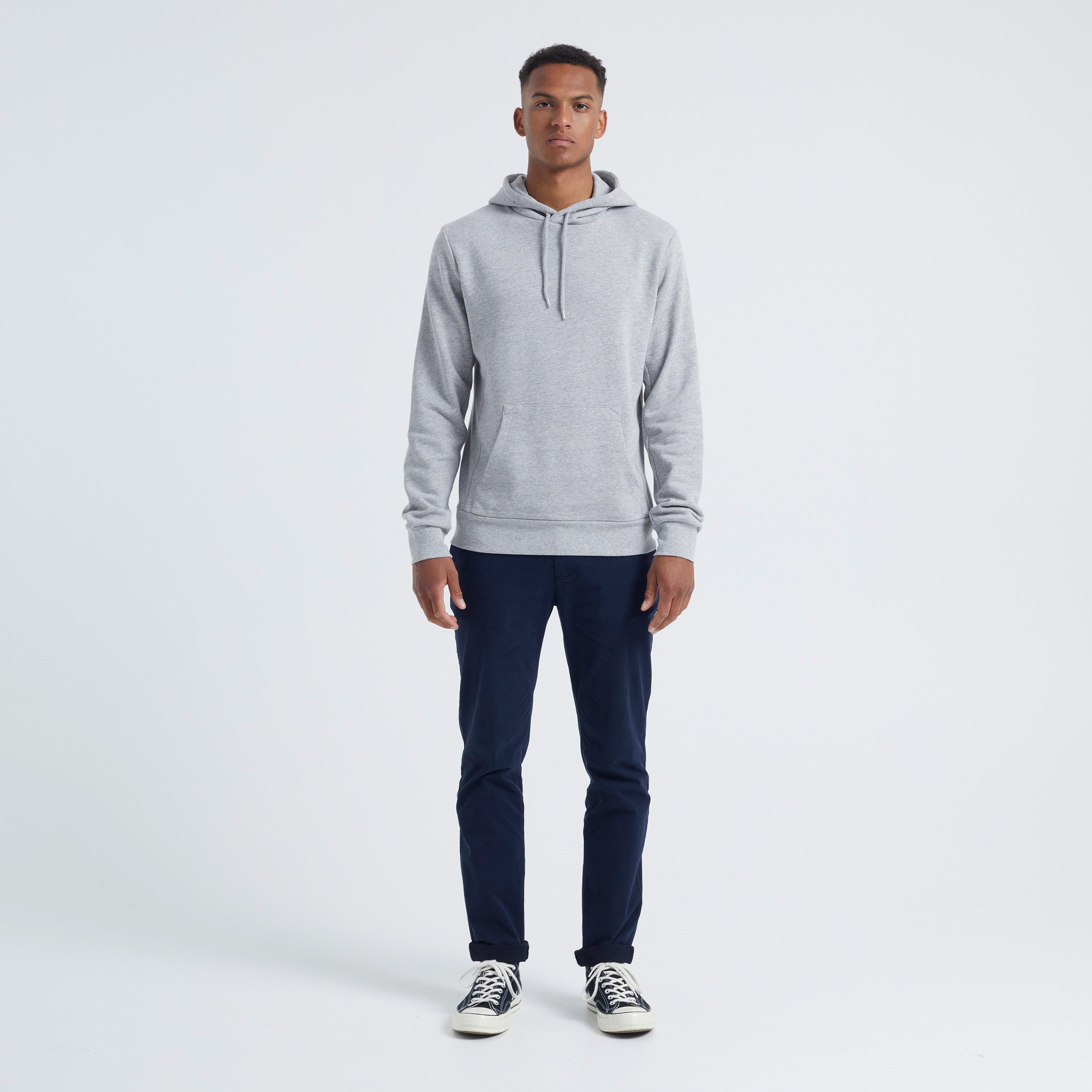ByGarment Makers Jones The Organic Hoodie Sweatshirt 1145 Light Grey Melange