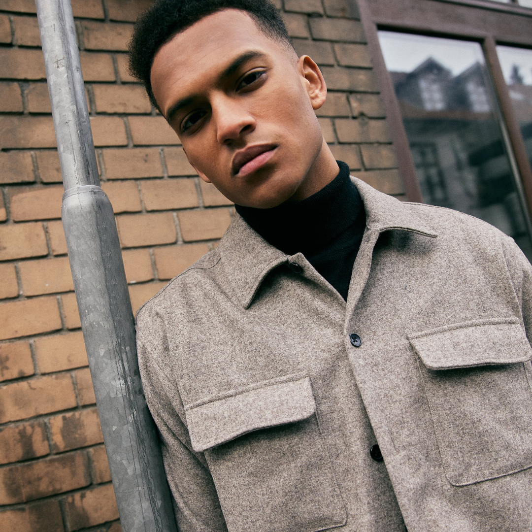 ByGarment Makers Lennox Wool Overshirt Shirt LS 1114 Sand
