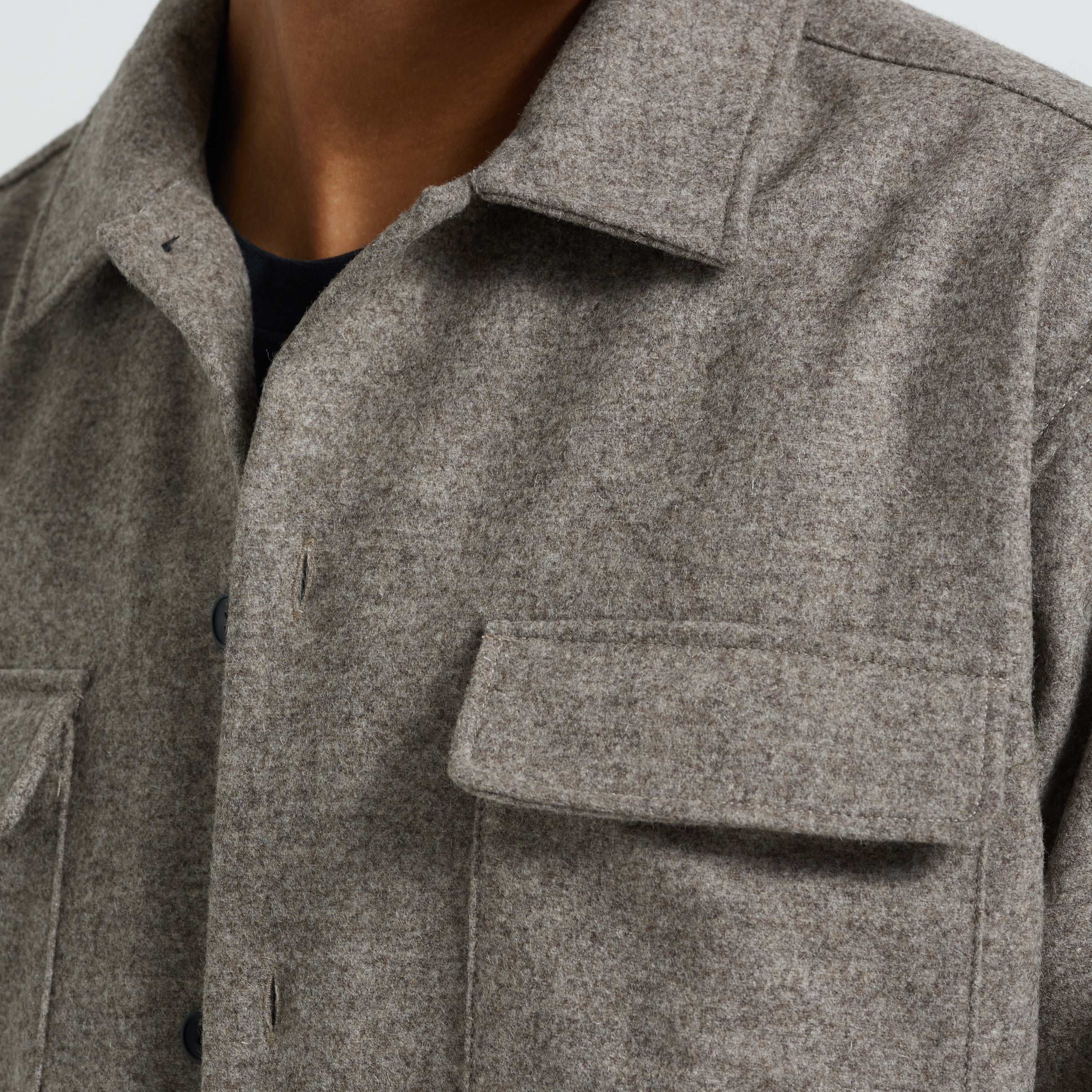 ByGarment Makers Lennox Wool Overshirt Shirt LS 1114 Sand