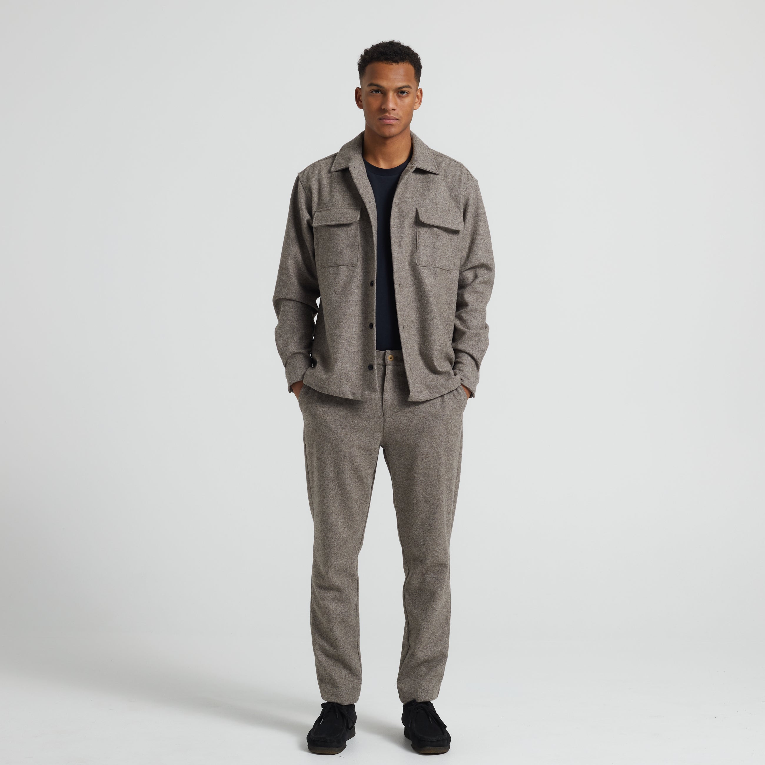 ByGarment Makers Lennox Wool Overshirt Shirt LS 1114 Sand