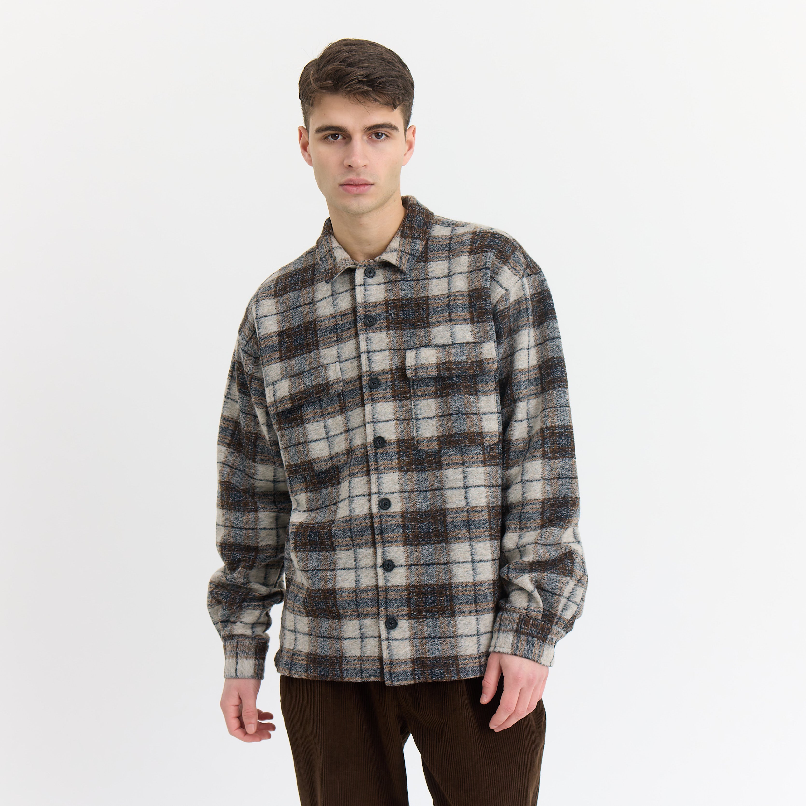 ByGarment Makers Lennox Wool Overshirt Timber - Recycled Shirt LS 1114 Sand