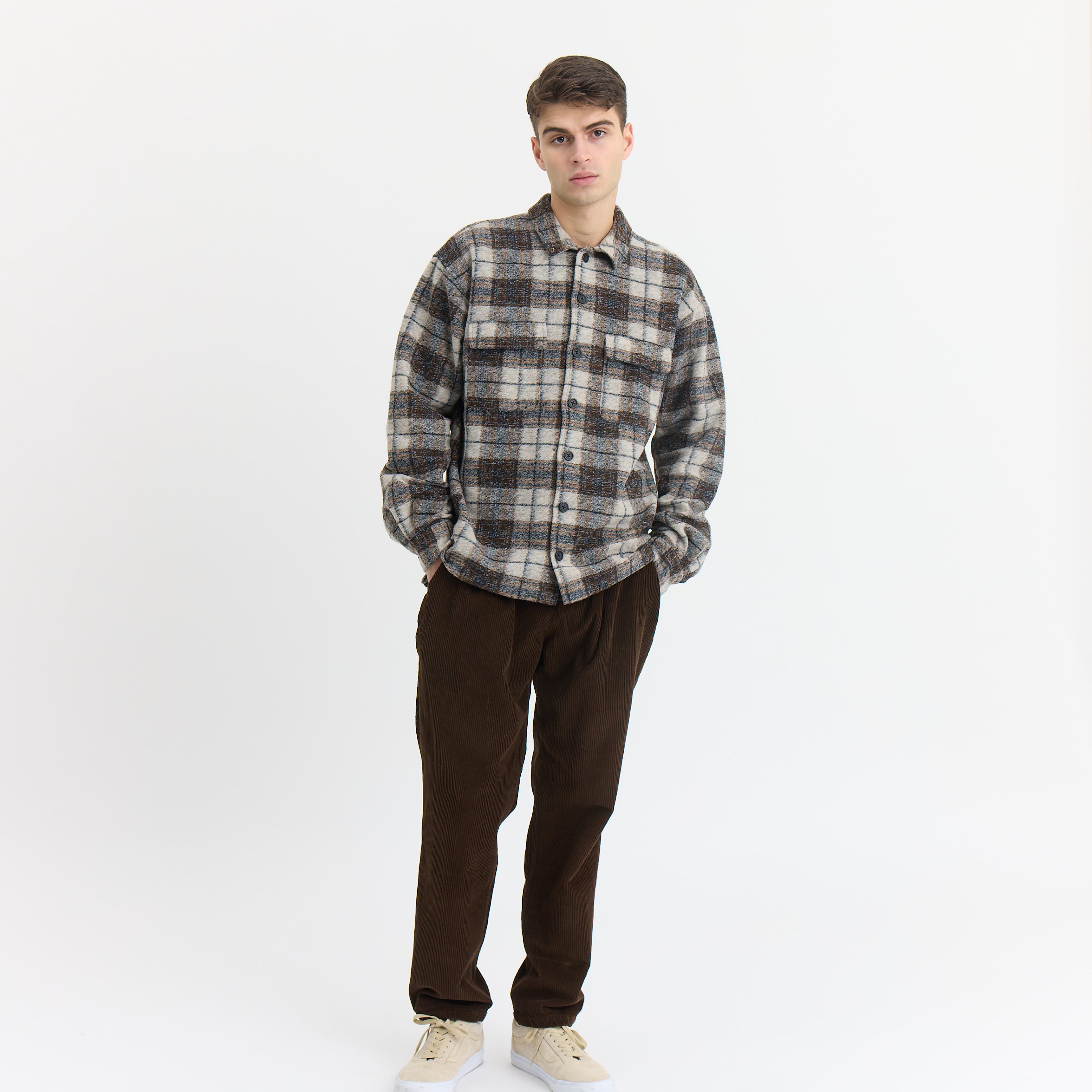 ByGarment Makers Lennox Wool Overshirt Timber - Recycled Shirt LS 1114 Sand