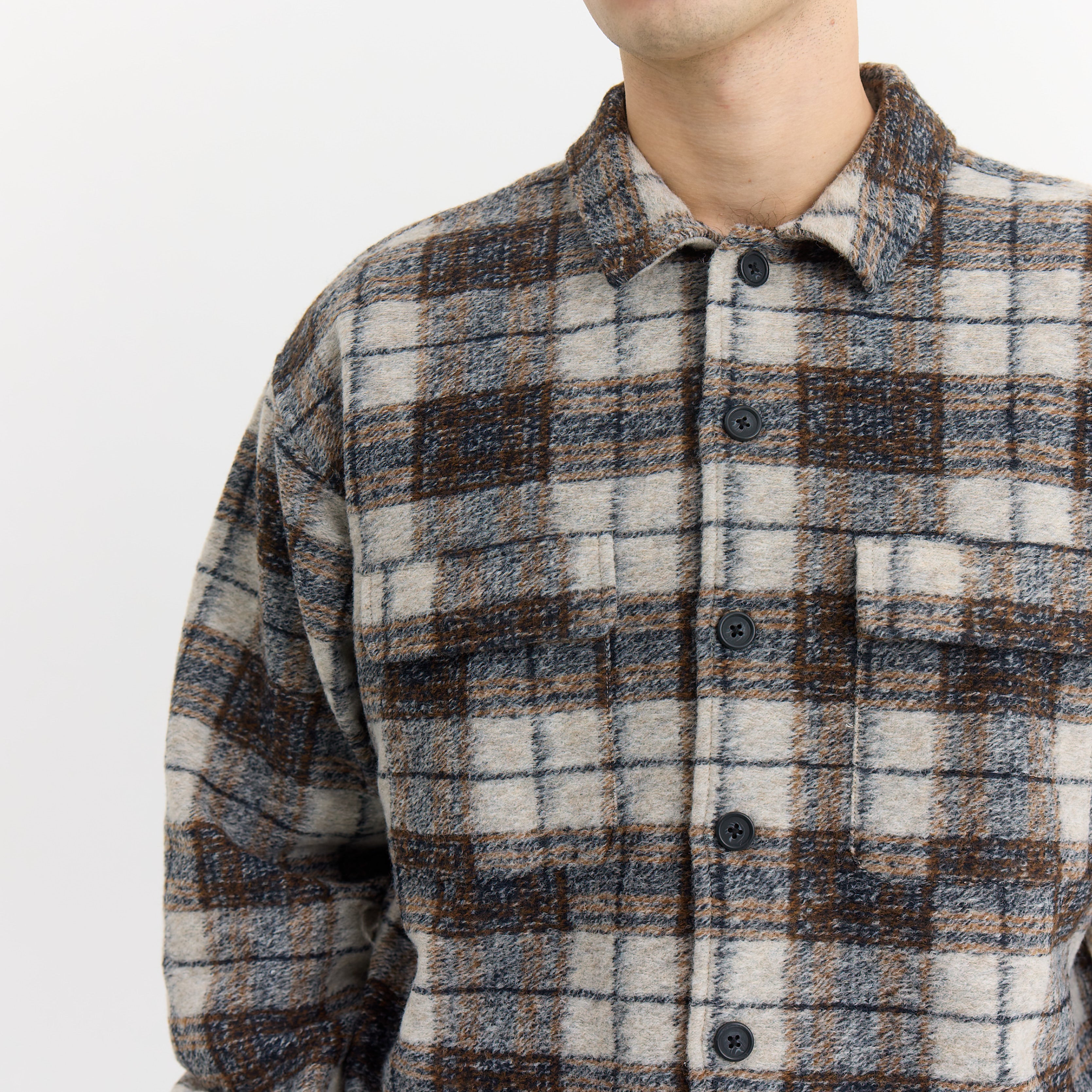 ByGarment Makers Lennox Wool Overshirt Timber - Recycled Shirt LS 1114 Sand