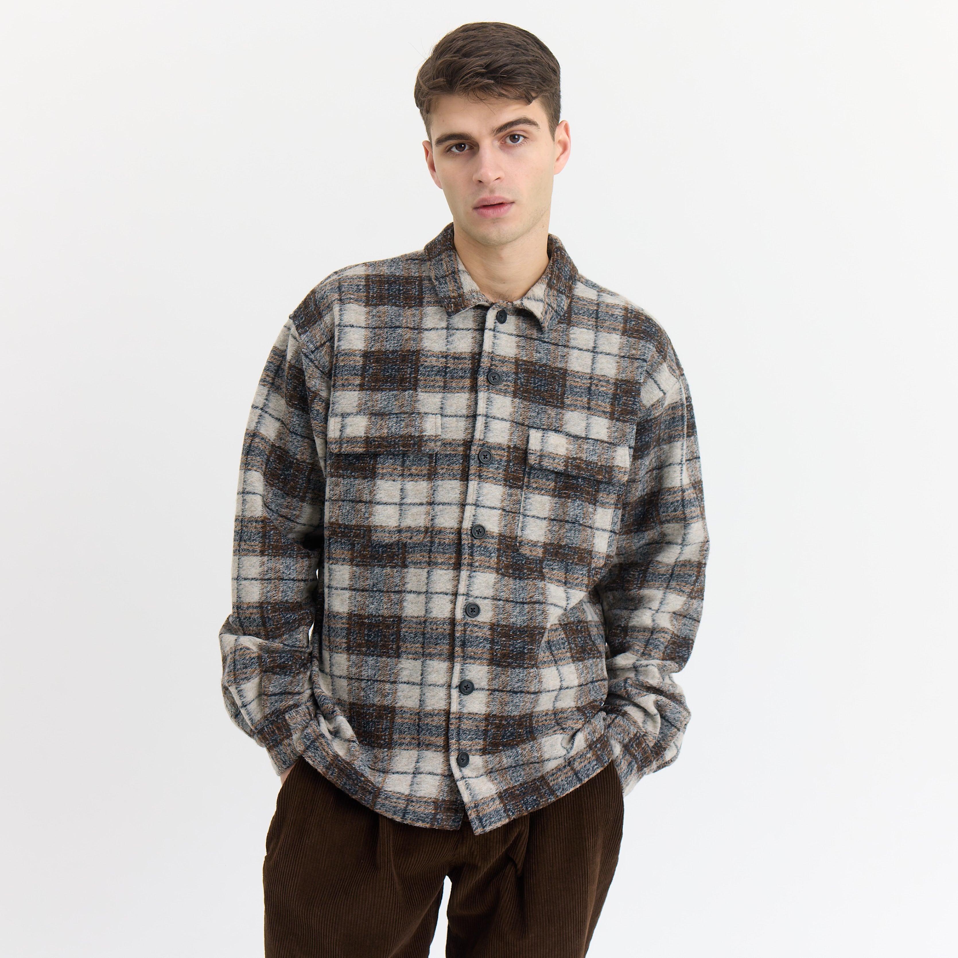ByGarment Makers Lennox Wool Overshirt Timber - Recycled Shirt LS 1114 Sand