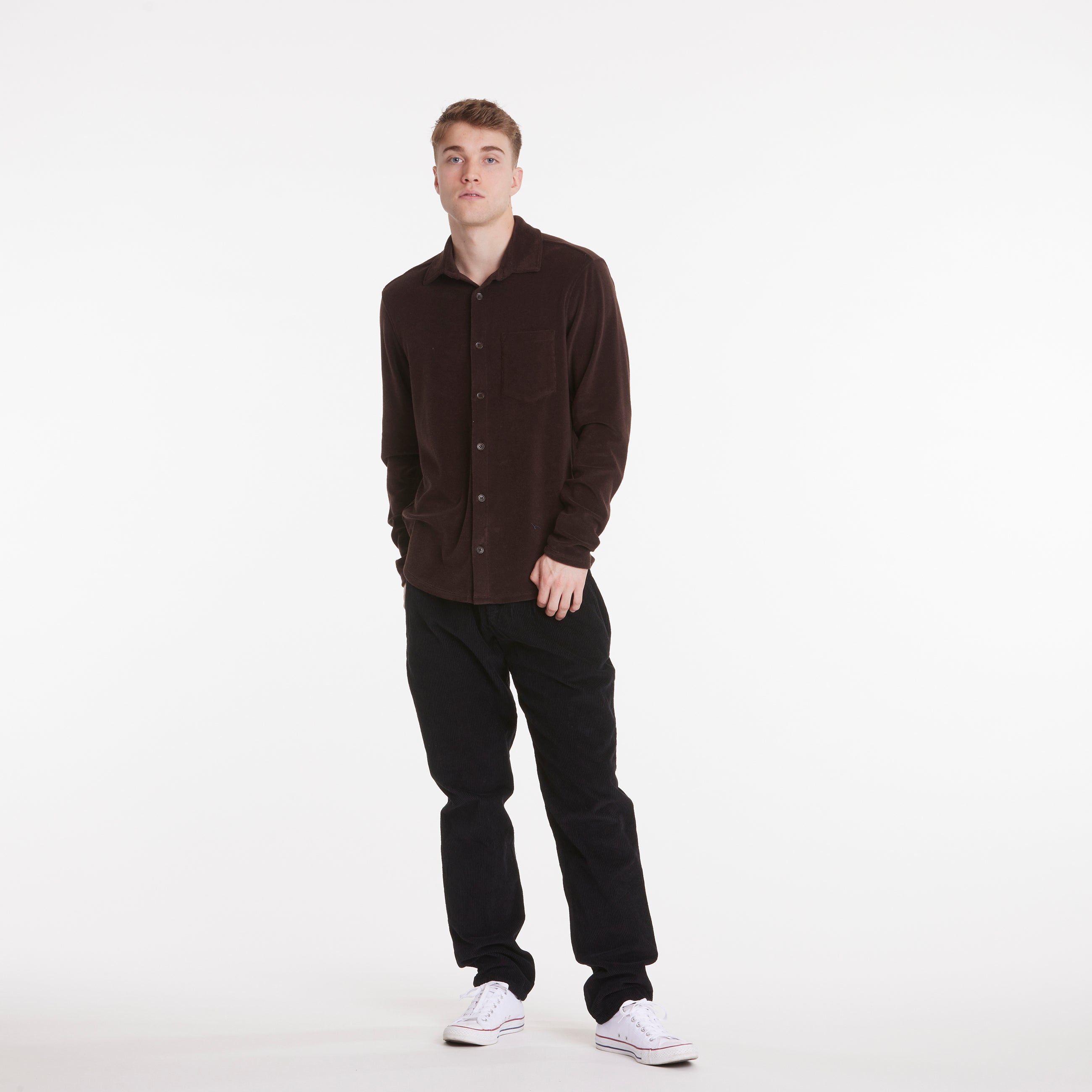 ByGarment Makers Marius Terry Shirt Shirt LS 3000 Ebony Brown