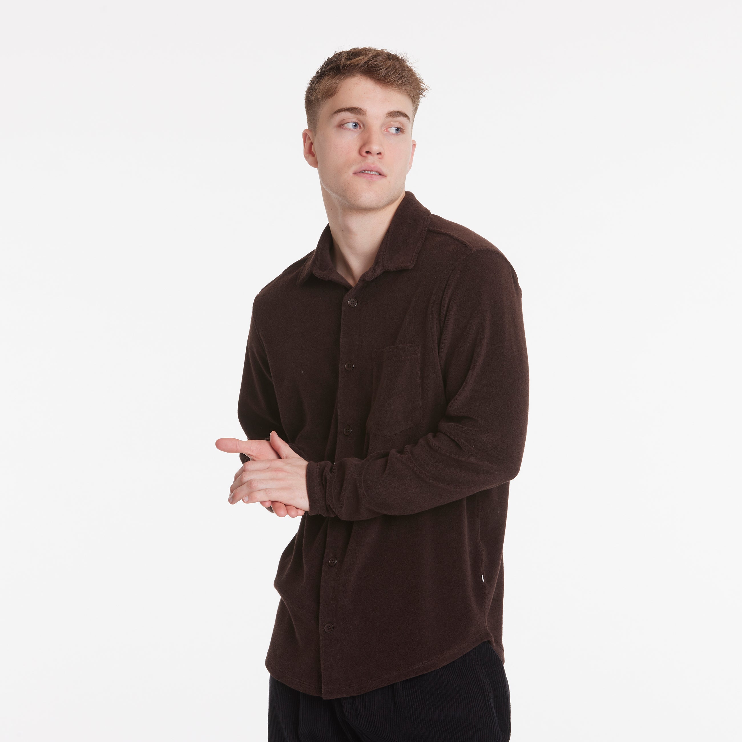 ByGarment Makers Marius Terry Shirt Shirt LS 3000 Ebony Brown