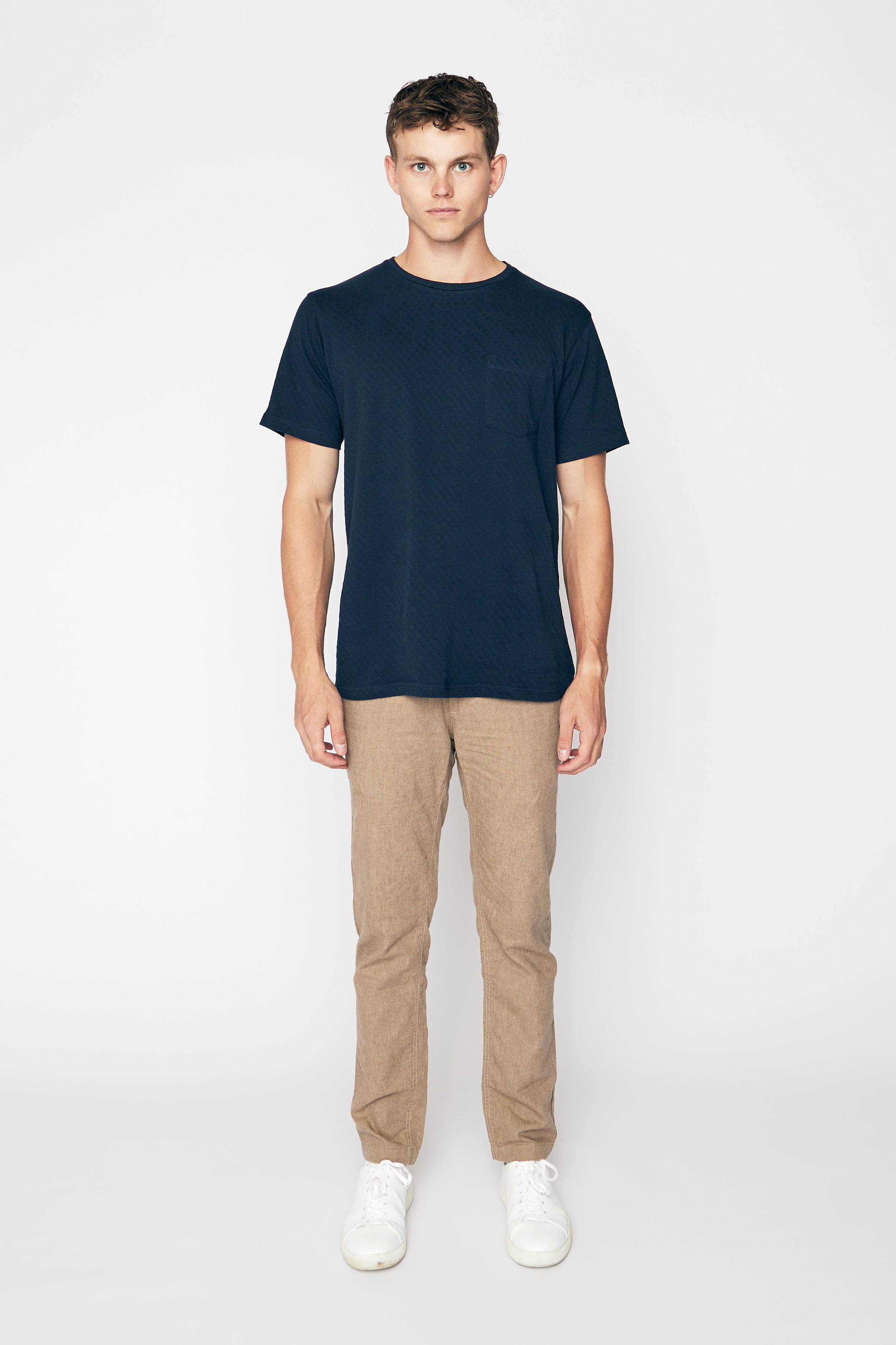 ByGarment Makers Mathis Structured Tee T-shirt SS 3096 Navy Blazer