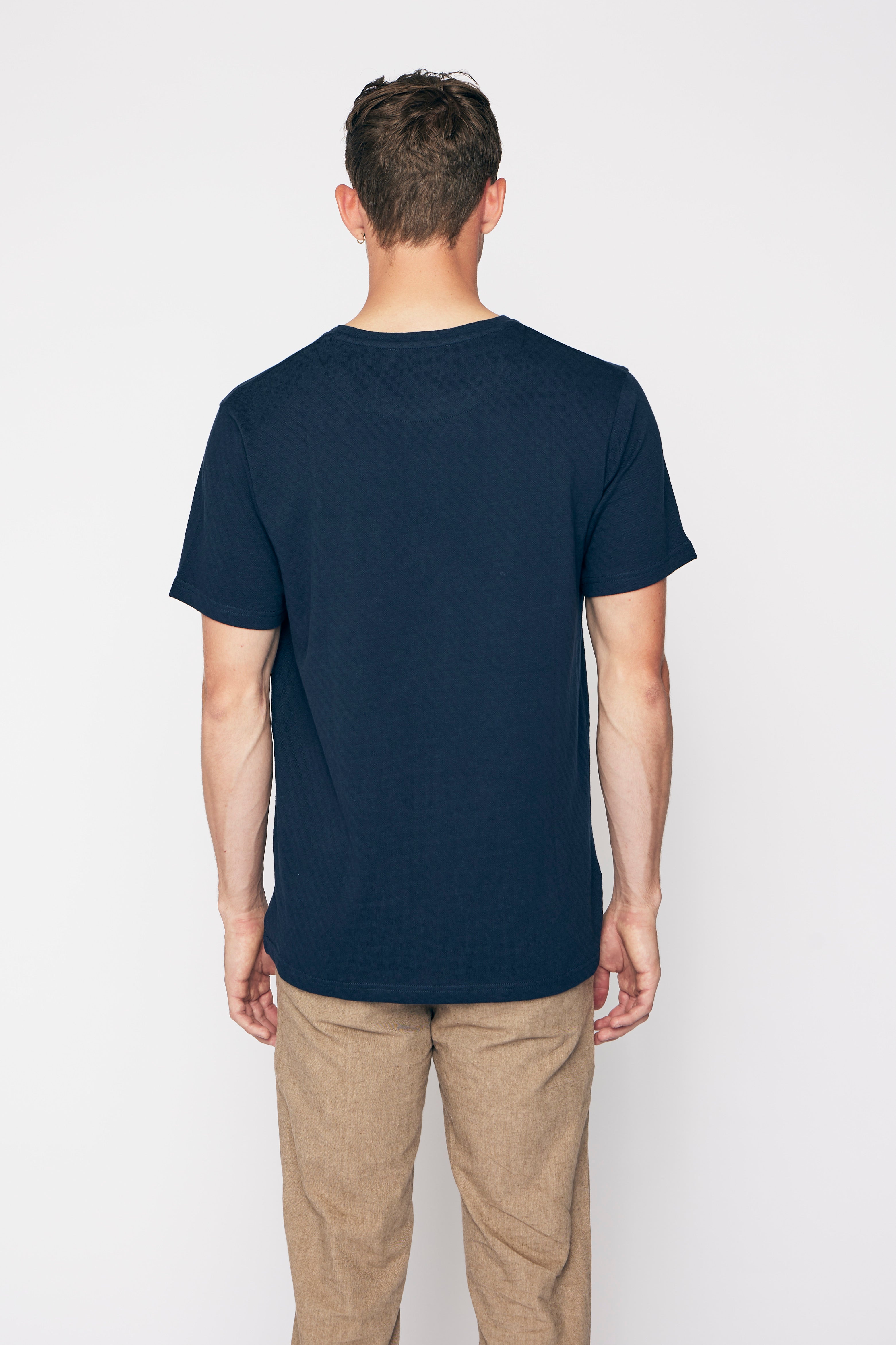 ByGarment Makers Mathis Structured Tee T-shirt SS 3096 Navy Blazer