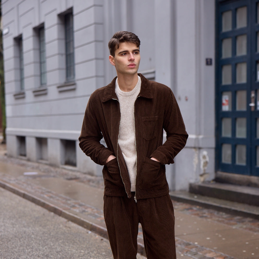 ByGarment Makers Matt Corduroy Jacket Jacket 3000 Ebony Brown