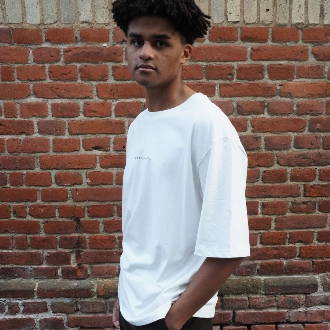ByGarment Makers Michael Oversized Logo Tee T-shirt SS 1006 Marshmallow