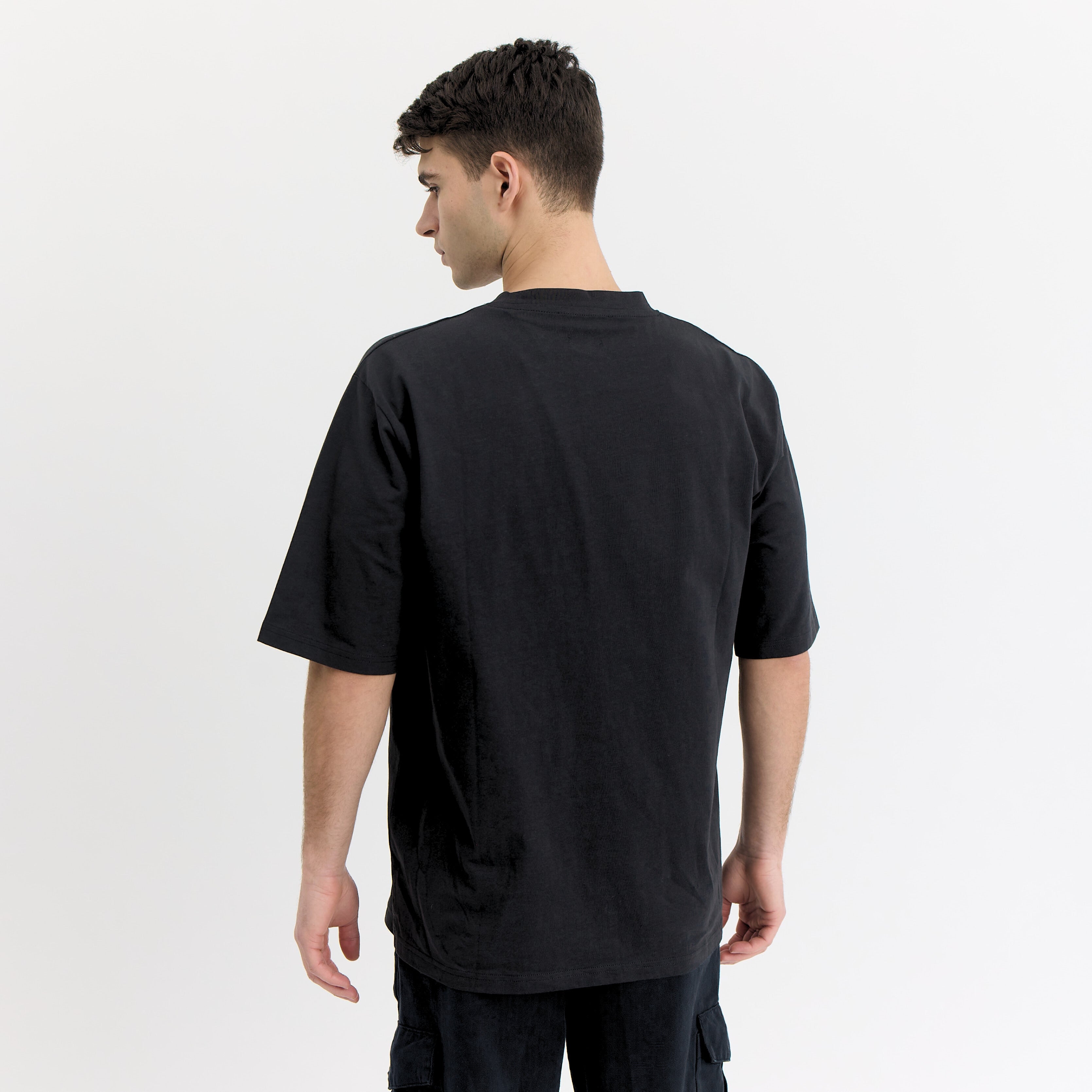 By Garment Makers Michael Oversized Logo Tee T-shirt SS 1204 Jet Black