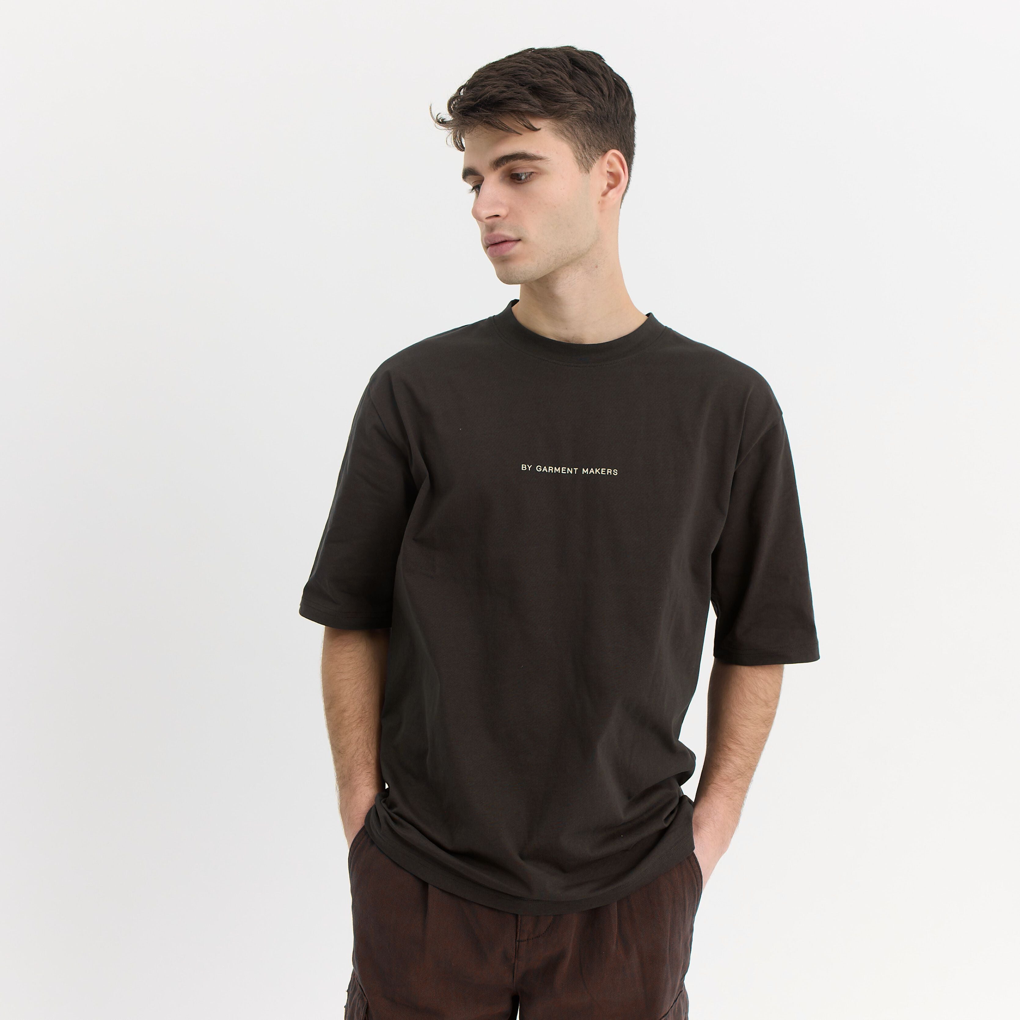 ByGarment Makers Michael Oversized Logo Tee T-shirt SS 3000 Ebony Brown