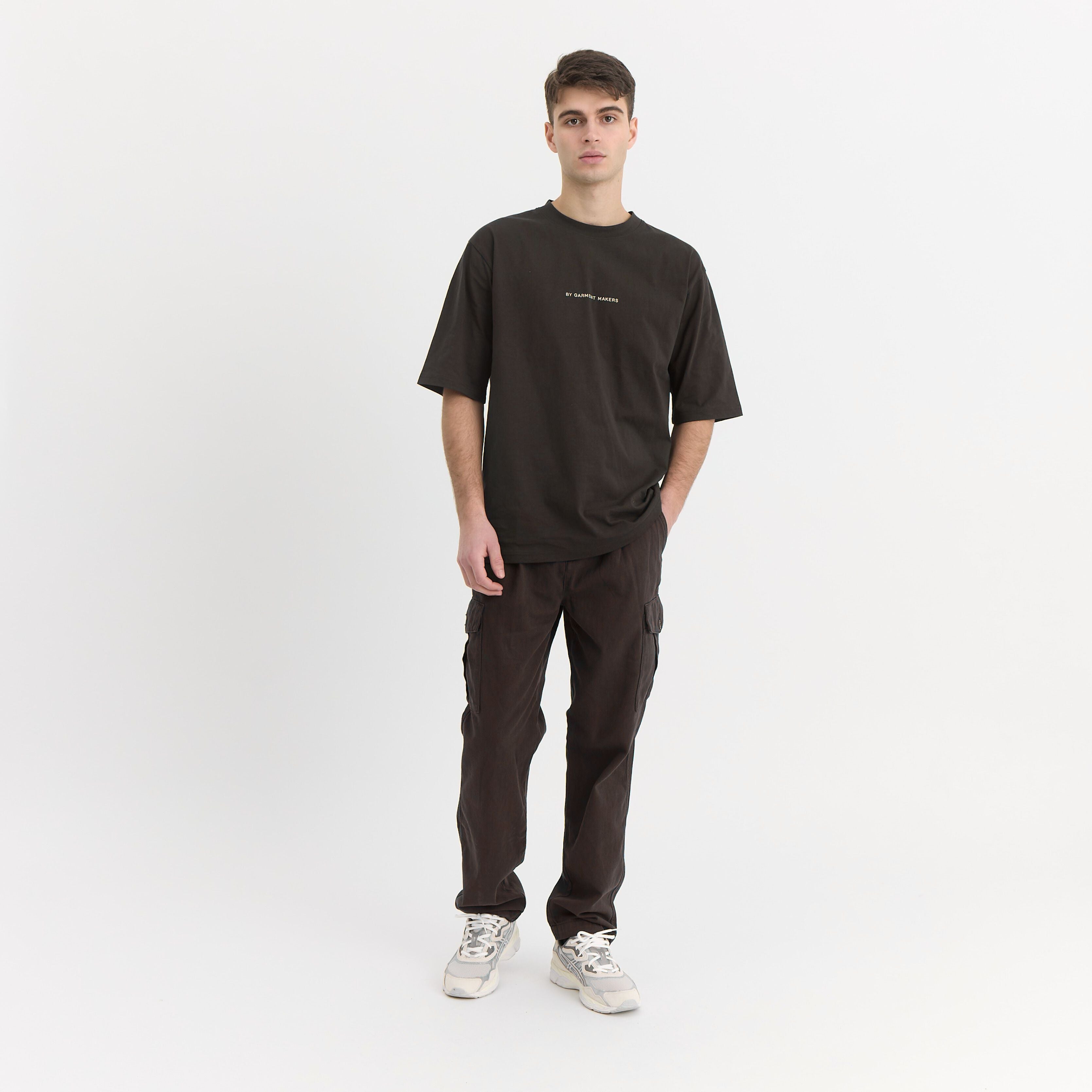ByGarment Makers Michael Oversized Logo Tee T-shirt SS 3000 Ebony Brown