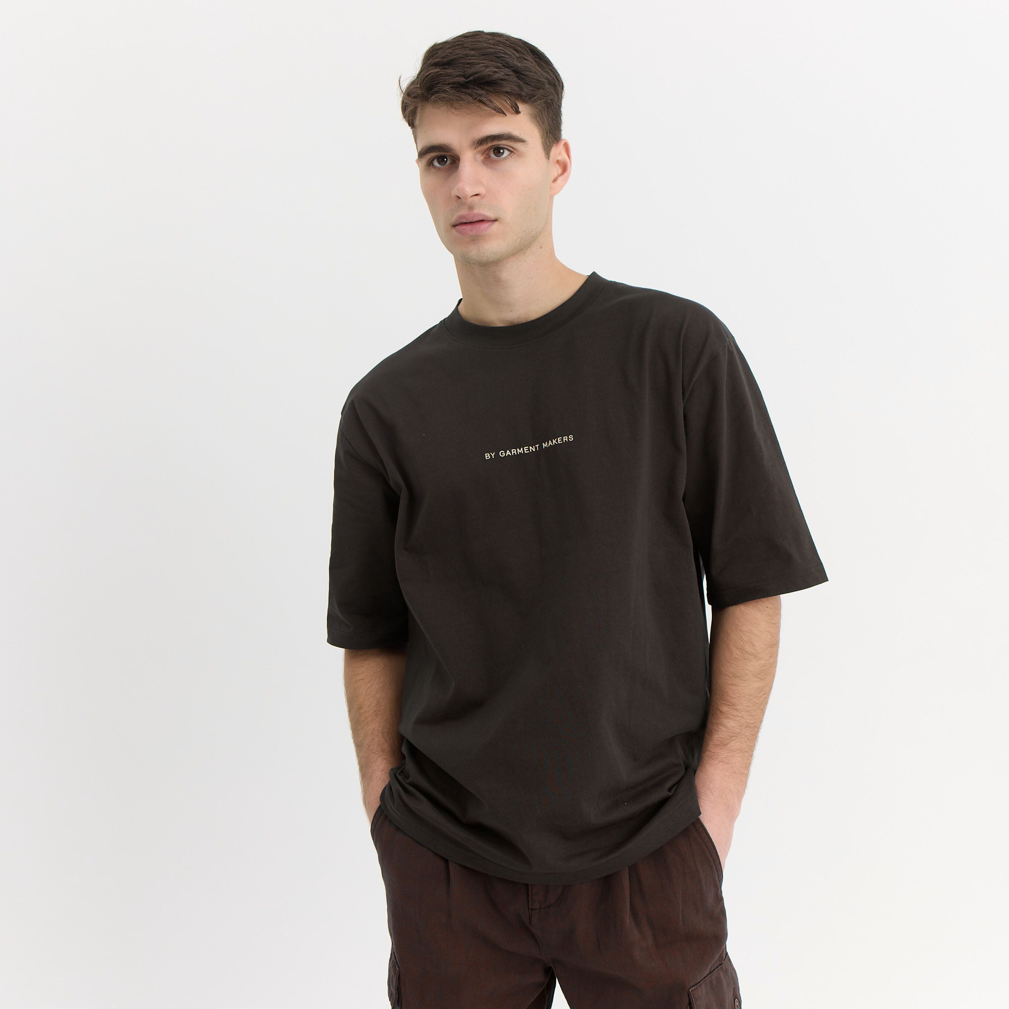 ByGarment Makers Michael Oversized Logo Tee T-shirt SS 3000 Ebony Brown