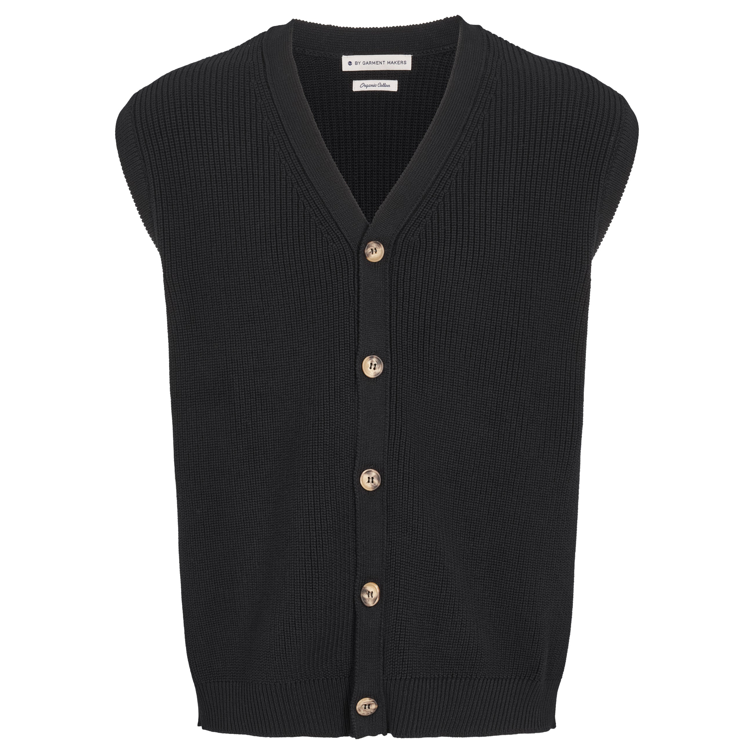 ByGarment Makers Noah Knit Vest Knit 1204 Jet Black