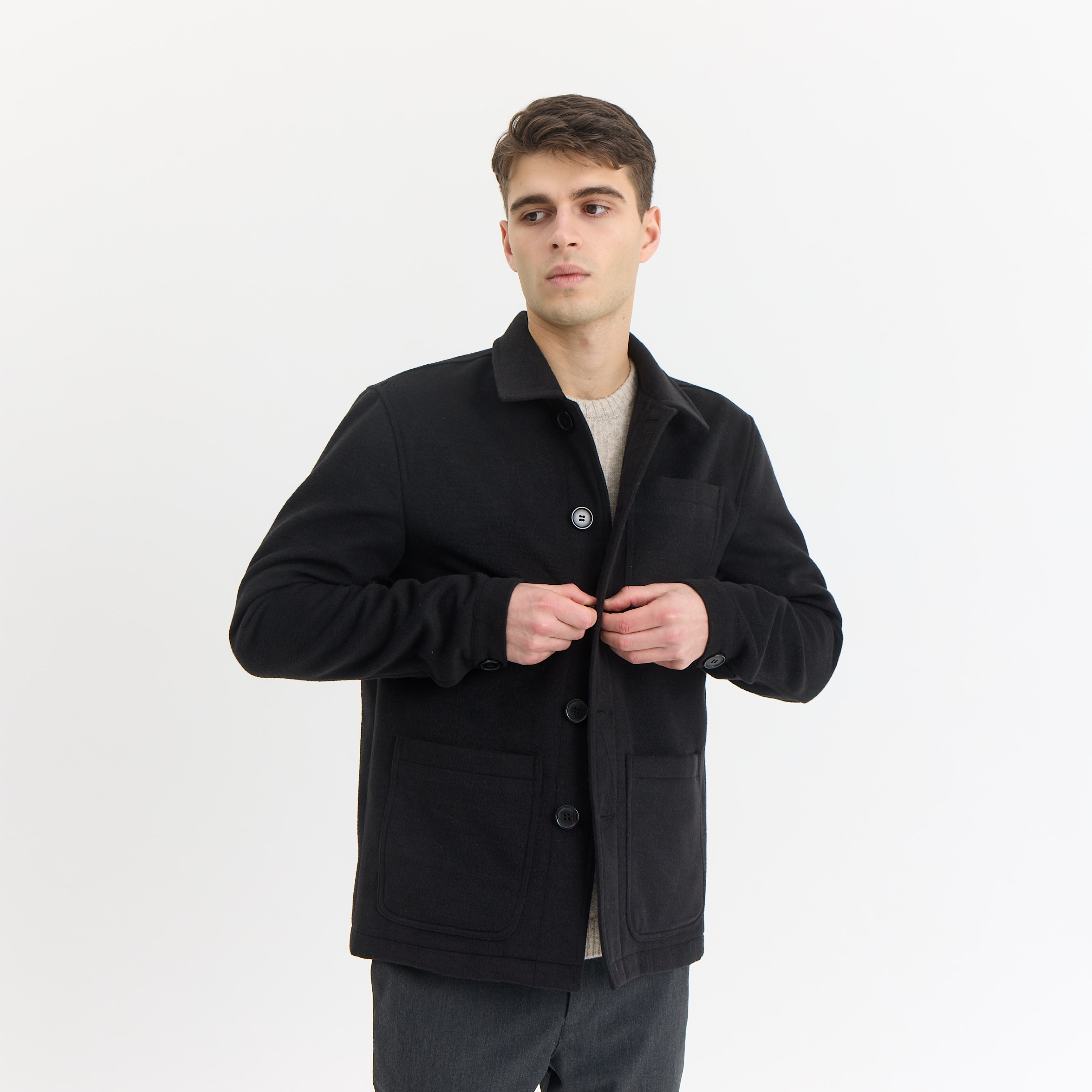 ByGarment Makers Rasmus Wool Jacket Jacket 1204 Jet Black