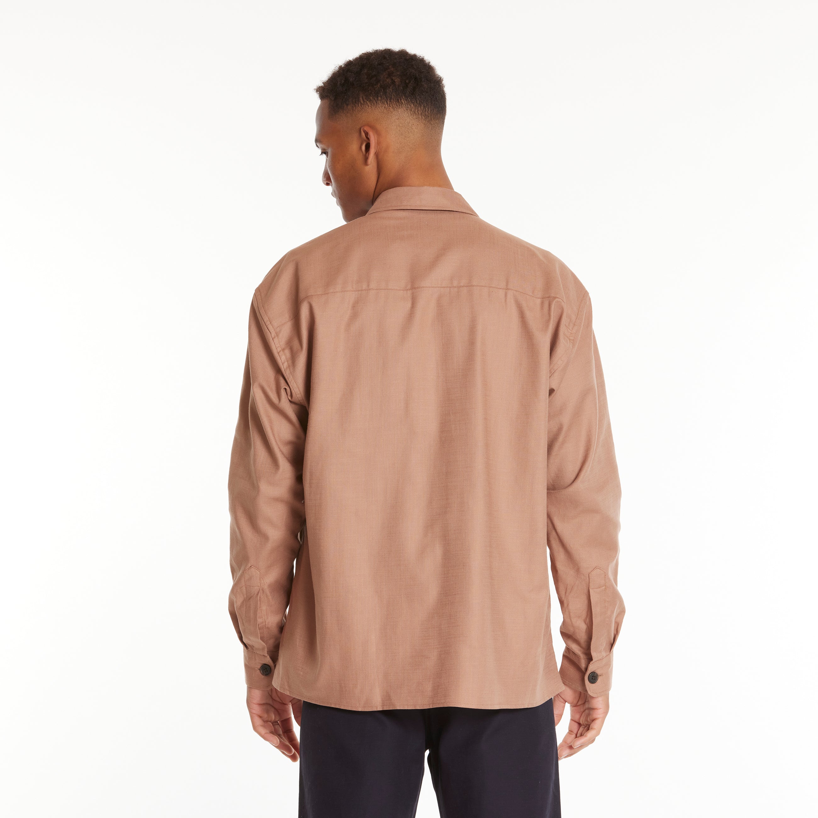 ByGarment Makers Storm Plain Overshirt Shirt LS 1530 Hazelnut