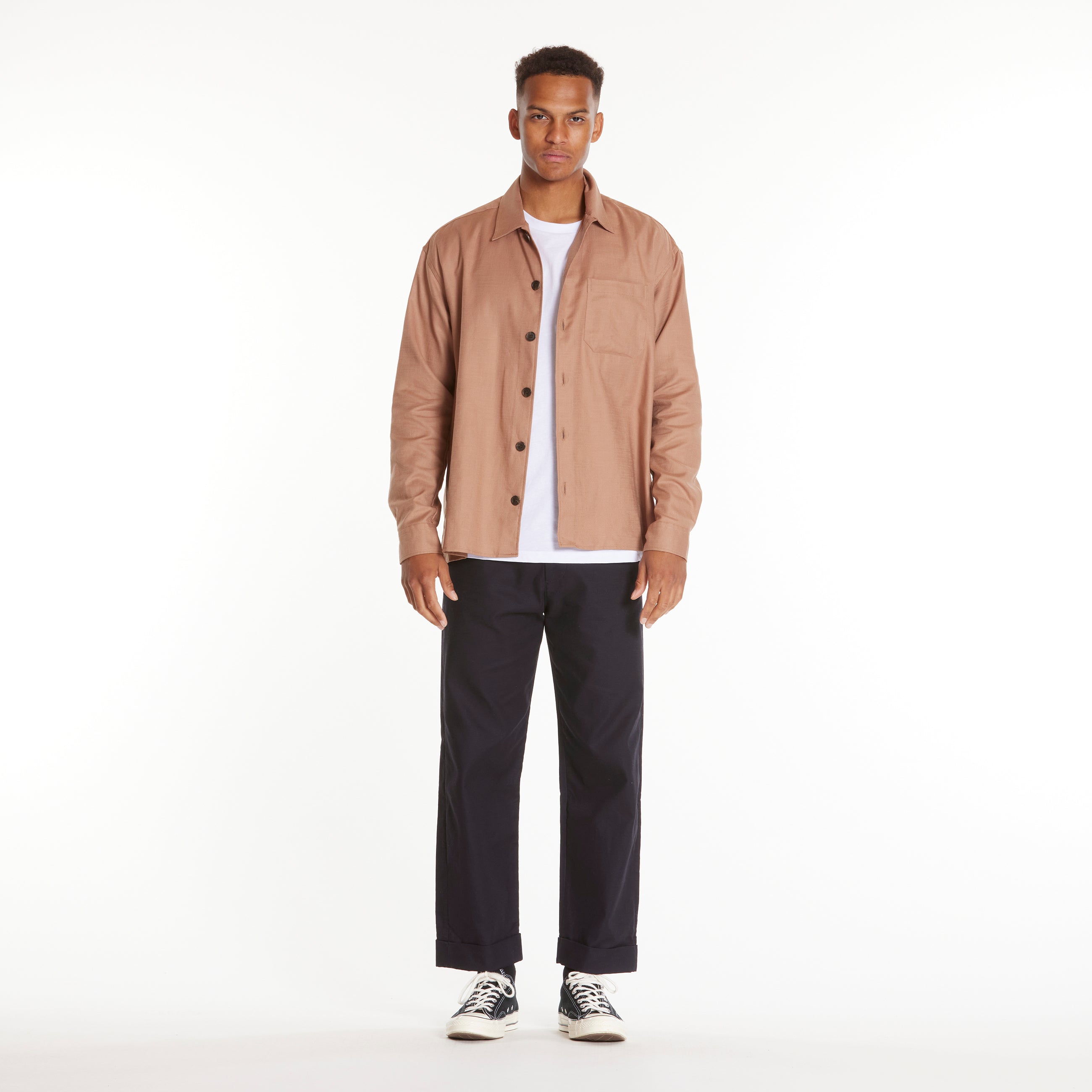 ByGarment Makers Storm Plain Overshirt Shirt LS 1530 Hazelnut