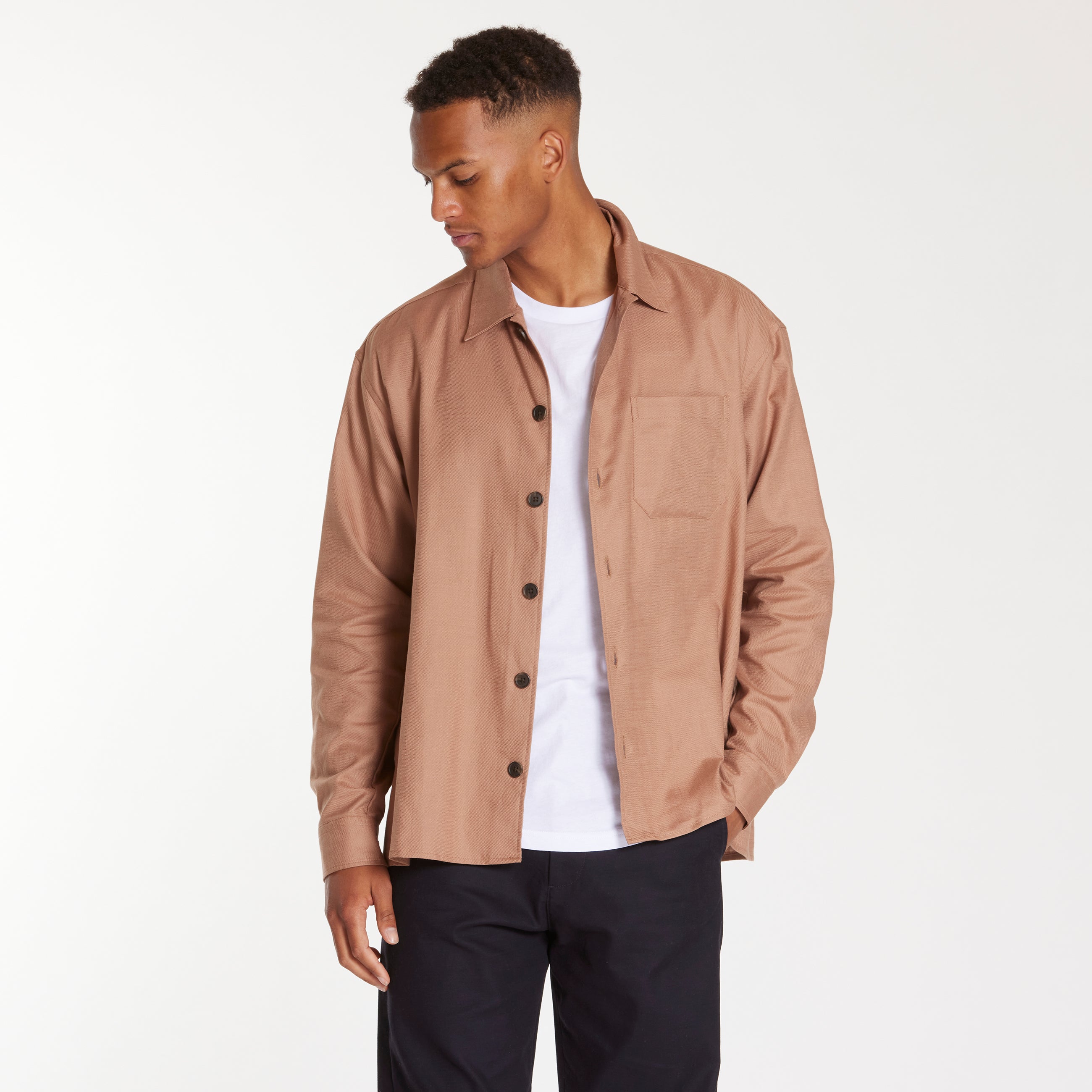 ByGarment Makers Storm Plain Overshirt Shirt LS 1530 Hazelnut