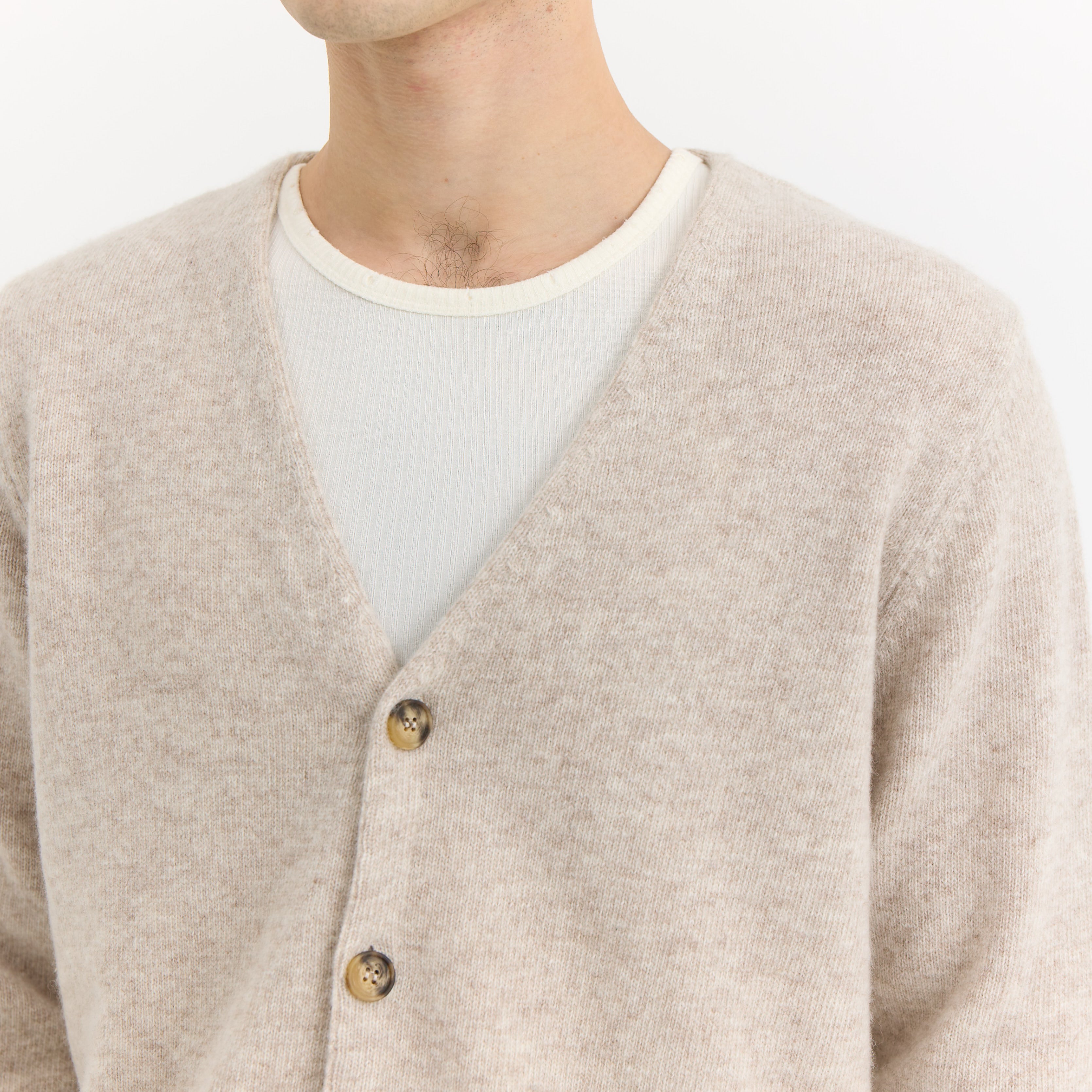 ByGarment Makers Tiger Knit Cardigan Knit 1160 Ecru