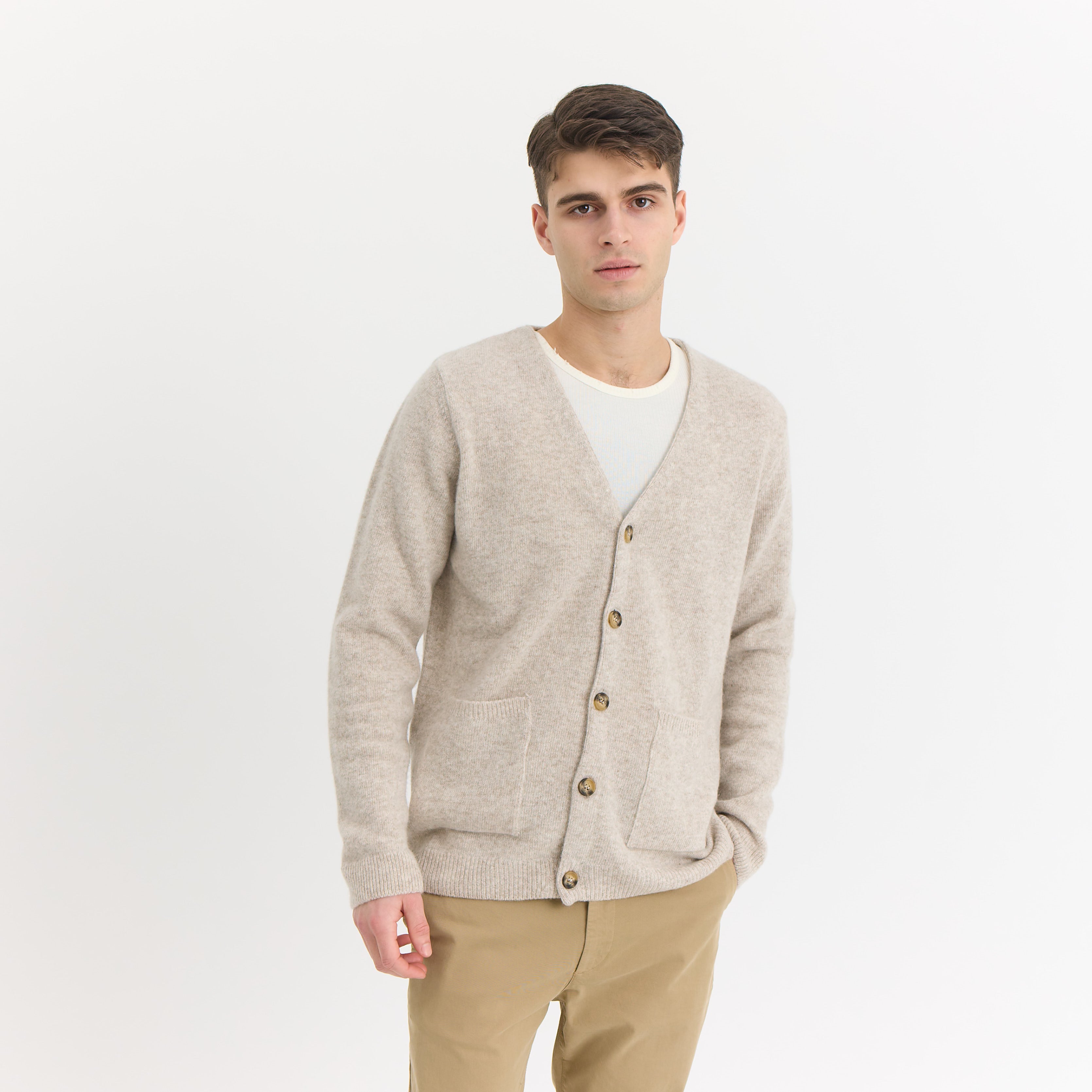 ByGarment Makers Tiger Knit Cardigan Knit 1160 Ecru