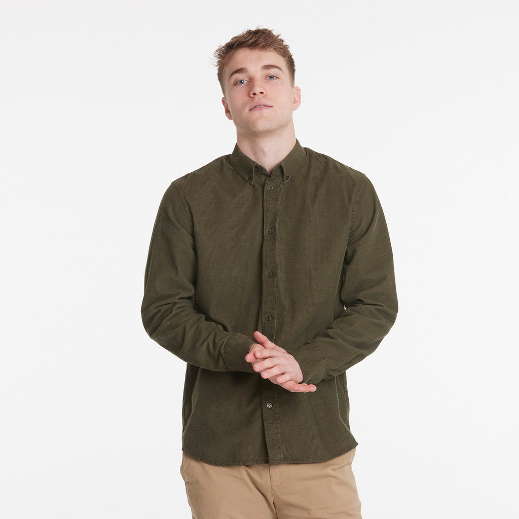 ByGarment Makers Vincent Corduroy Shirt Shirt LS 1184 Russian Olive
