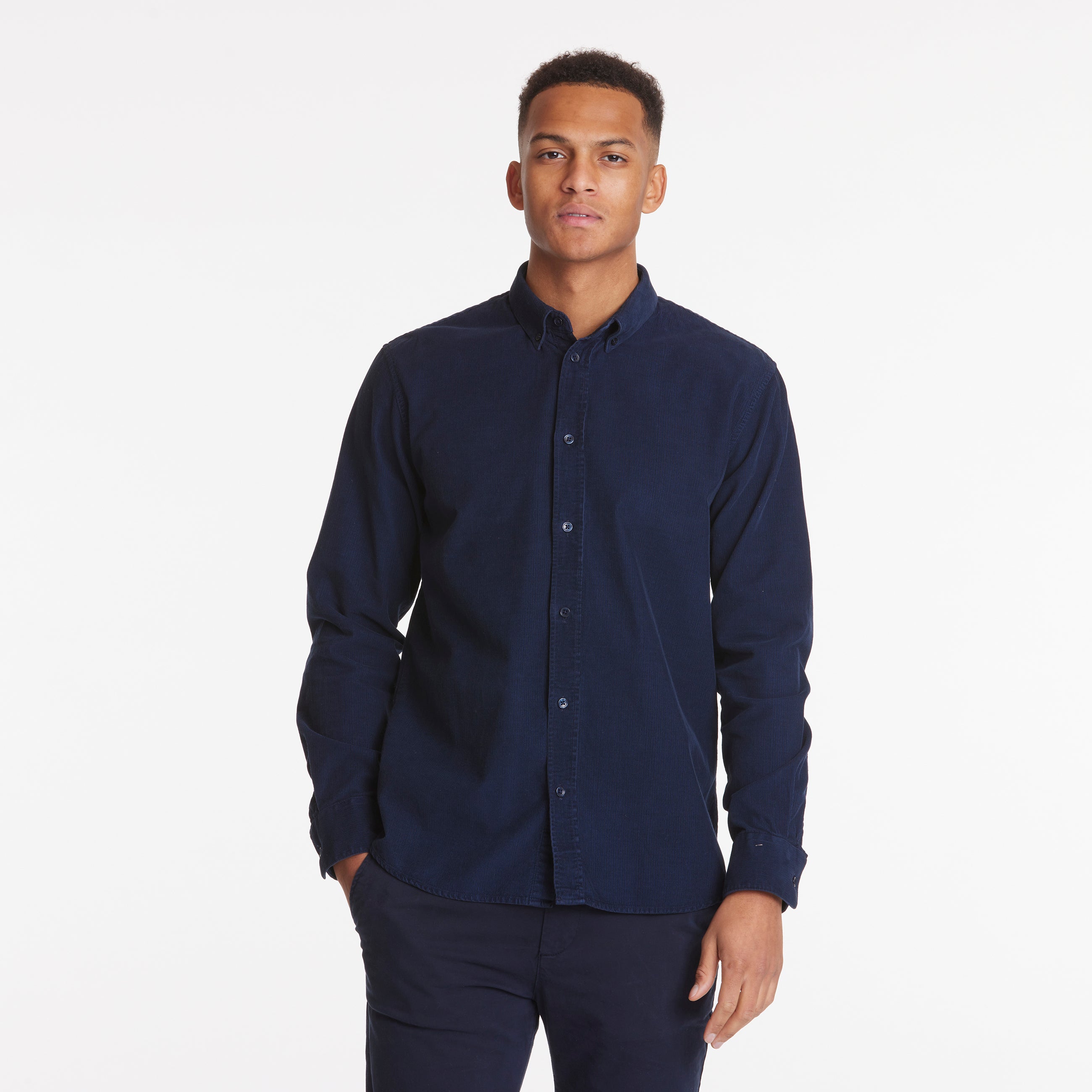 By Garment Makers Vincent Corduroy Shirt Shirt LS 3096 Navy Blazer