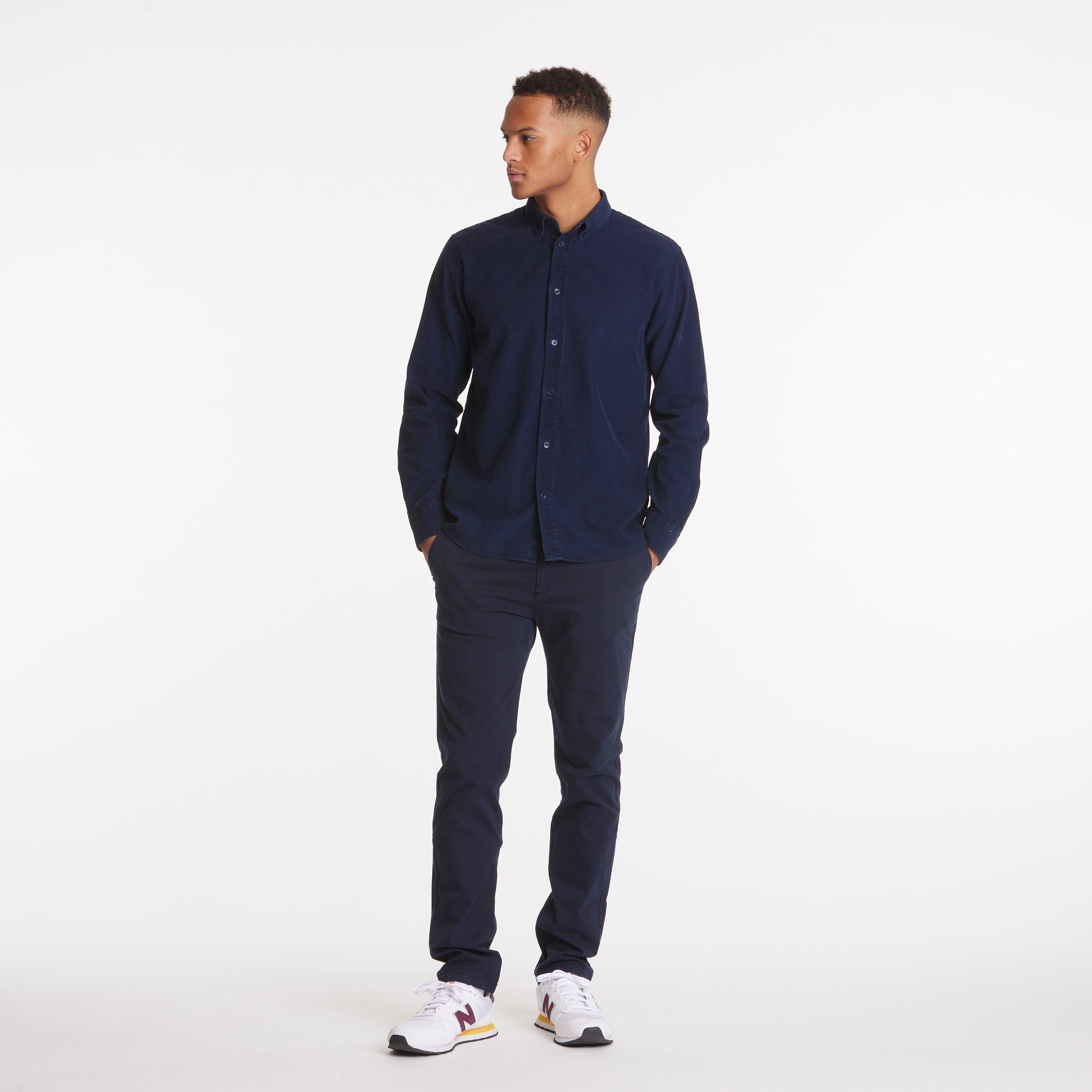 By Garment Makers Vincent Corduroy Shirt Shirt LS 3096 Navy Blazer