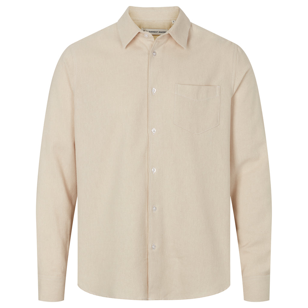 By Garment Makers Bob Shirt GOTS Shirt LS 1006 Marshmallow