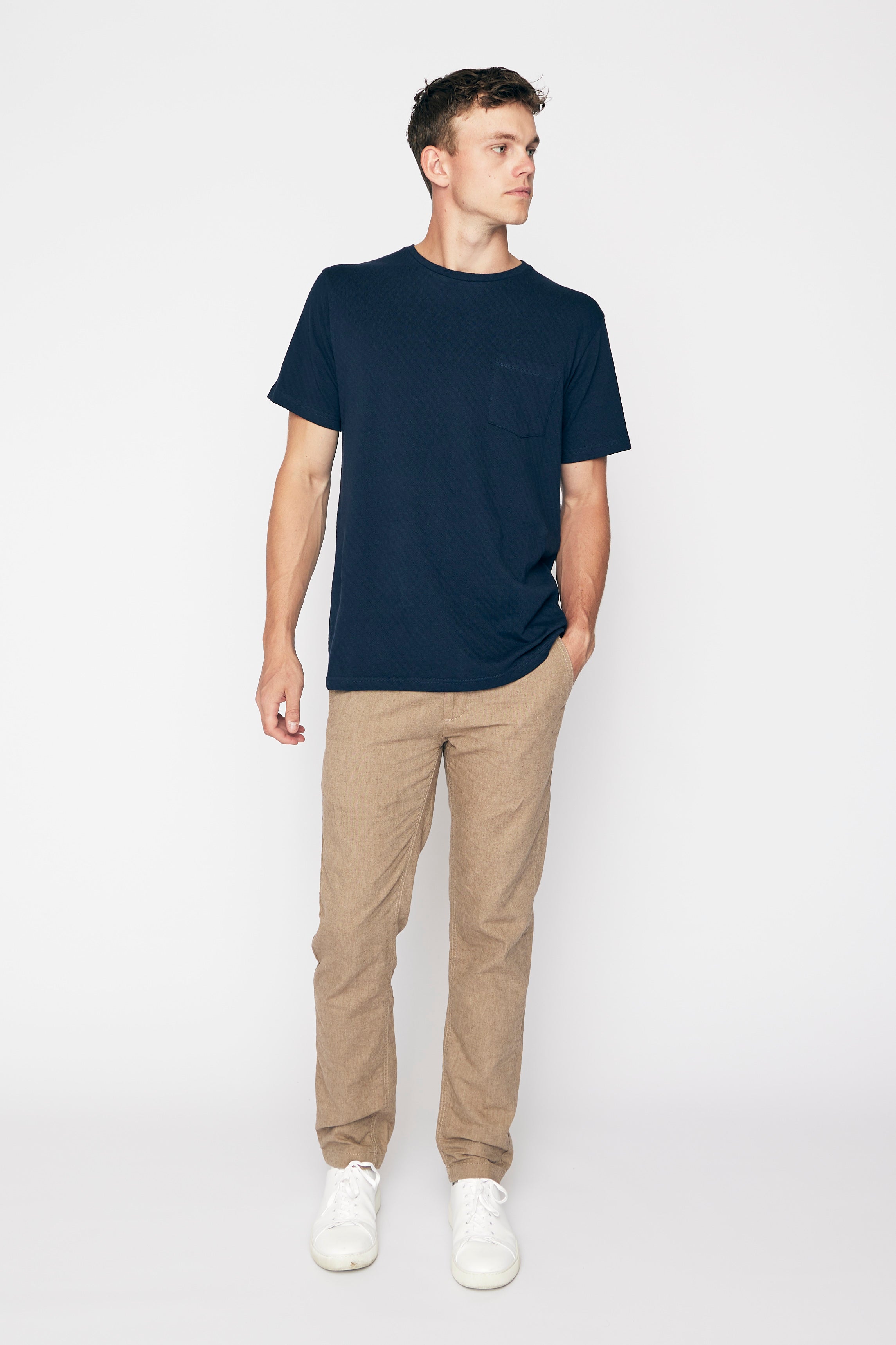 ByGarment Makers Mathis Structured Tee T-shirt SS 3096 Navy Blazer