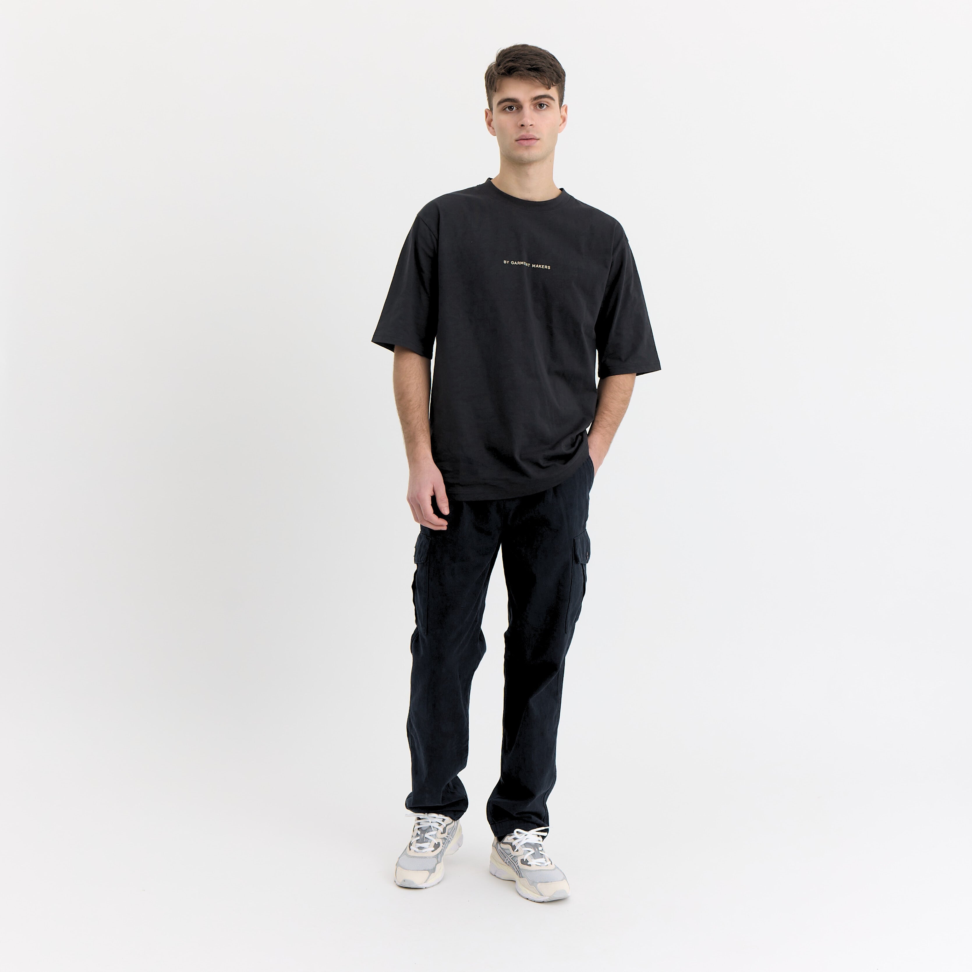 By Garment Makers Michael Oversized Logo Tee T-shirt SS 1204 Jet Black