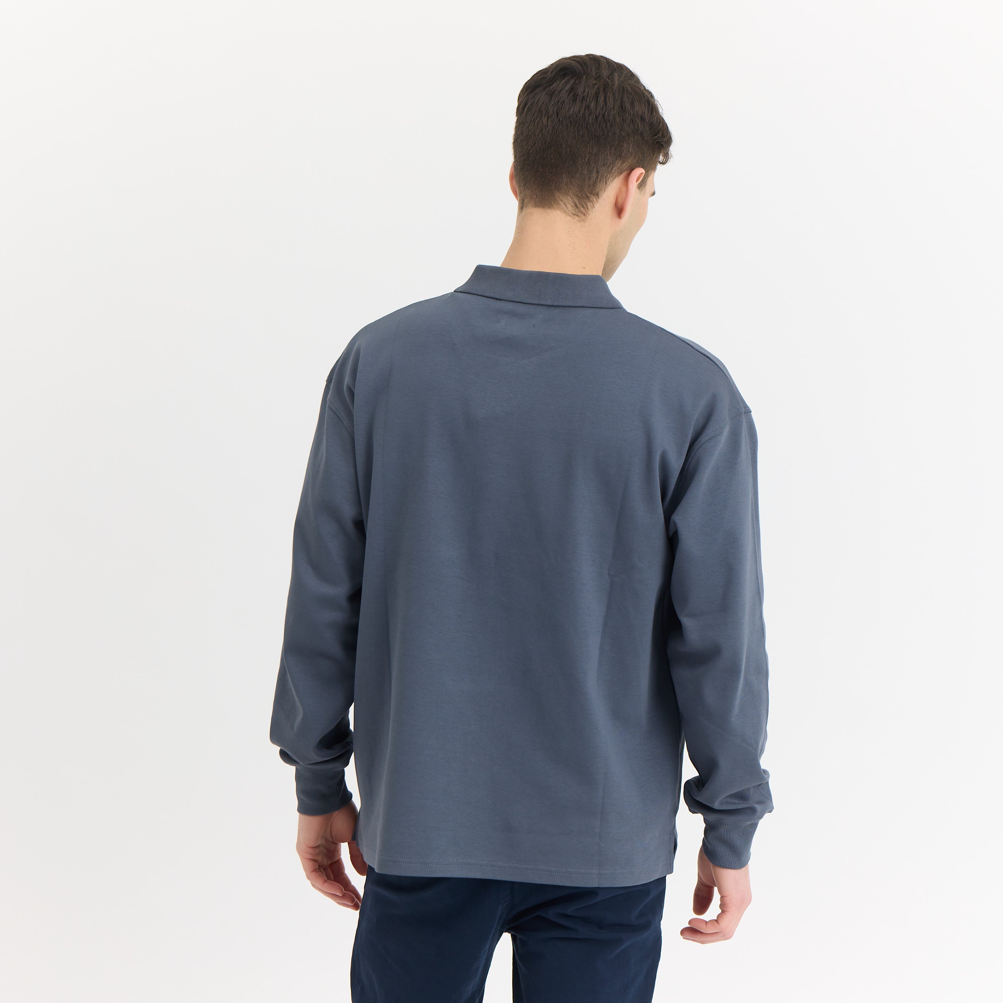 ByGarment Makers Micky Polo Sweat Polo LS 1100 Stone Grey