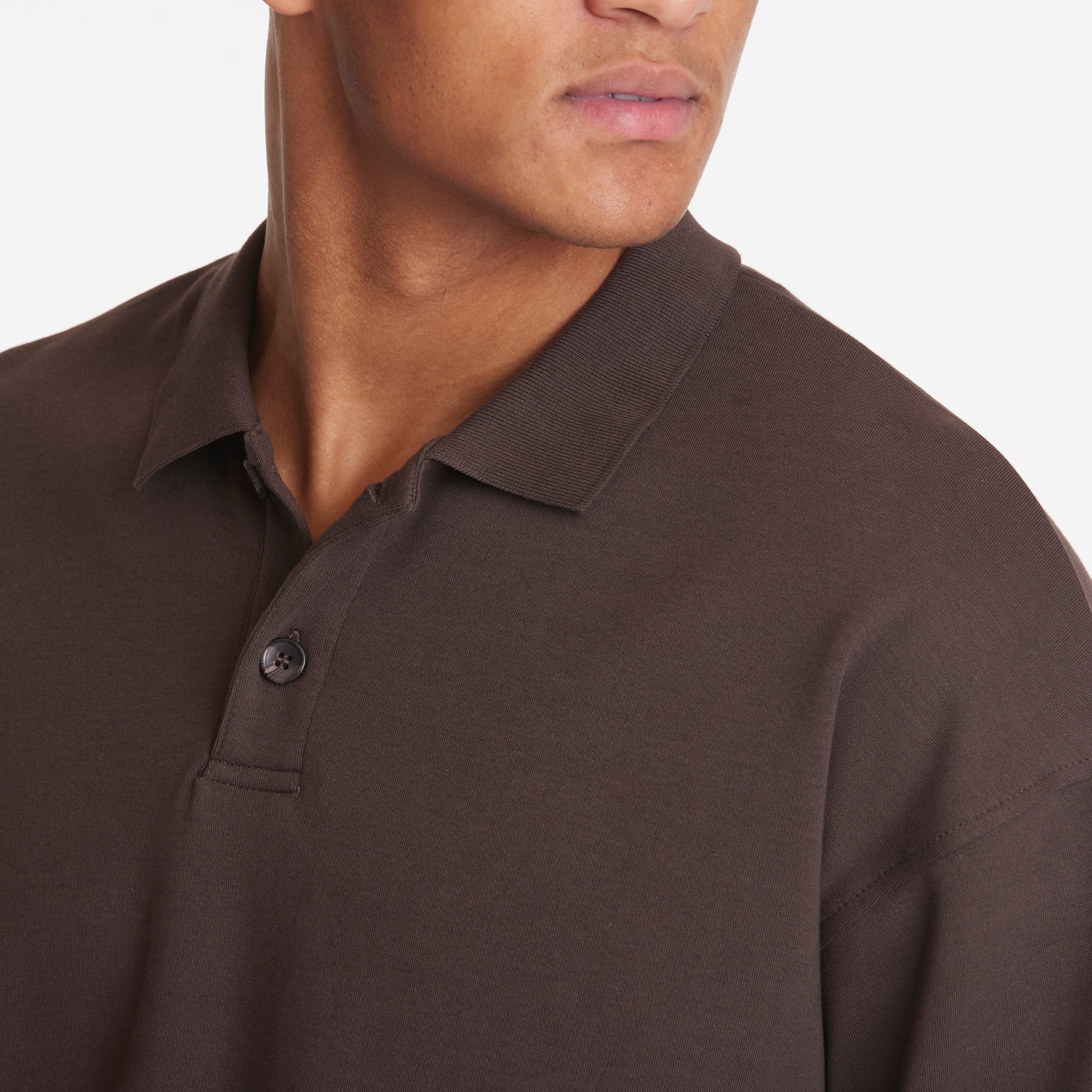 By Garment Makers Micky Polo Sweat Polo LS 3000 Ebony Brown