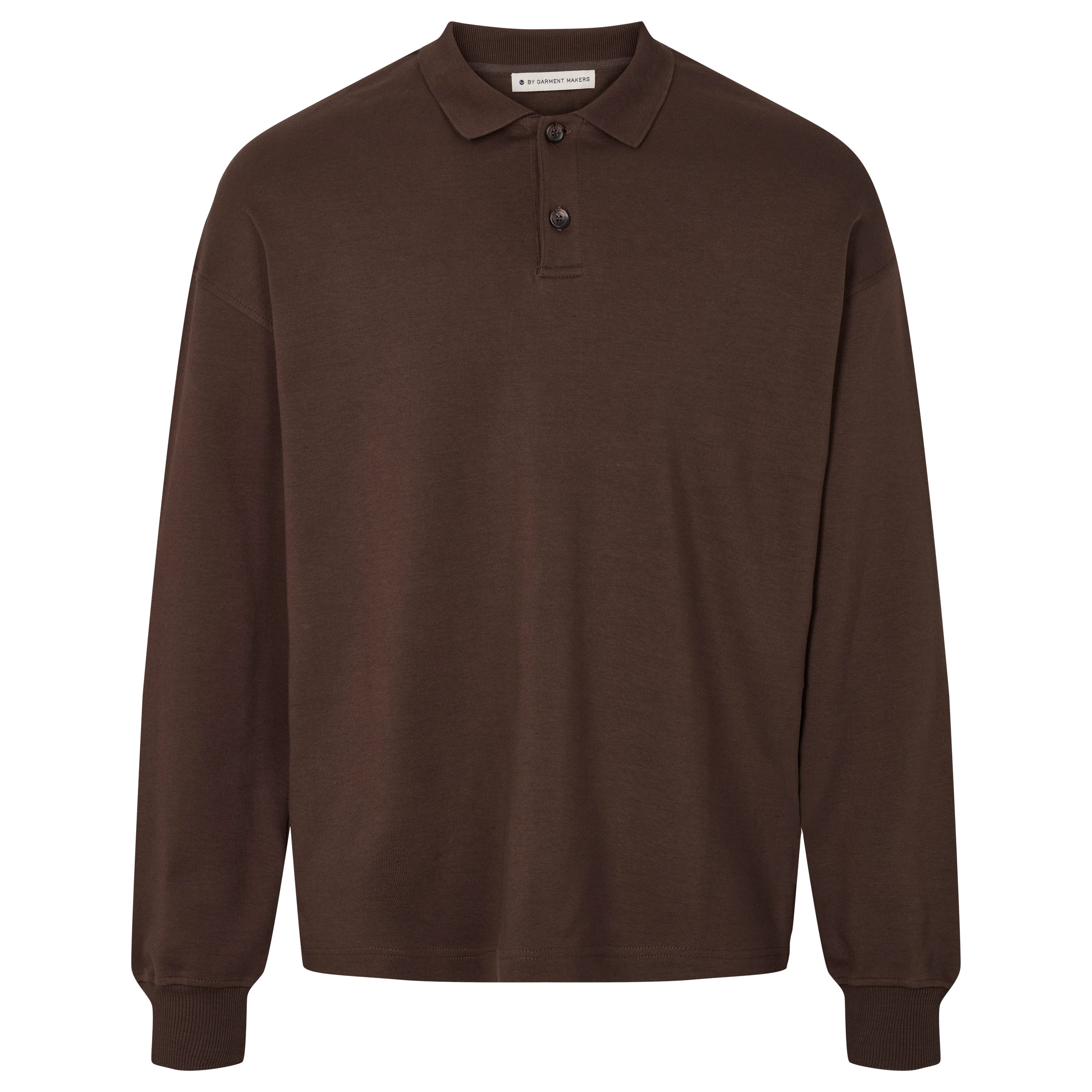By Garment Makers Micky Polo Sweat Polo LS 3000 Ebony Brown