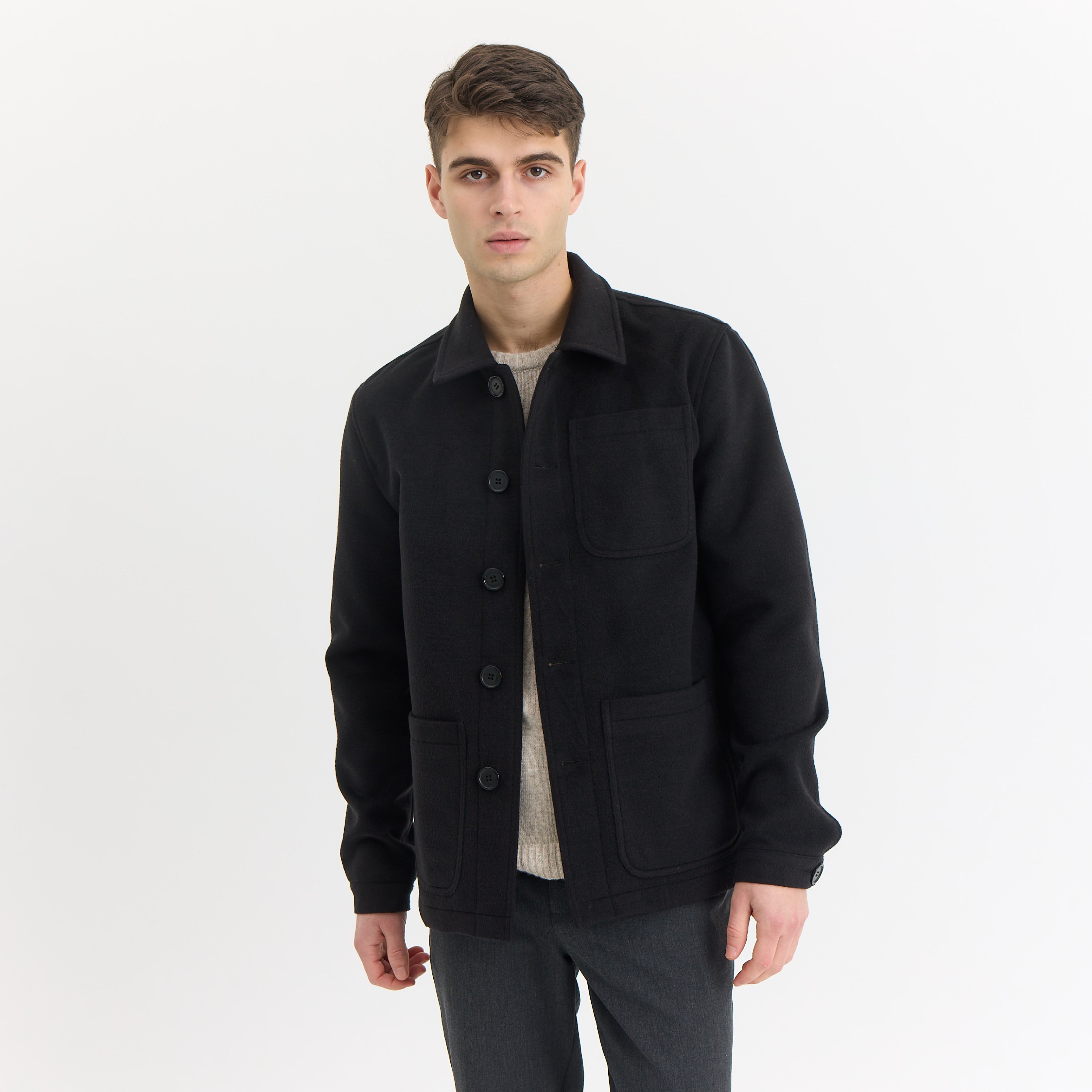 By Garment Makers Rasmus Wool Jacket Jacket 1204 Jet Black