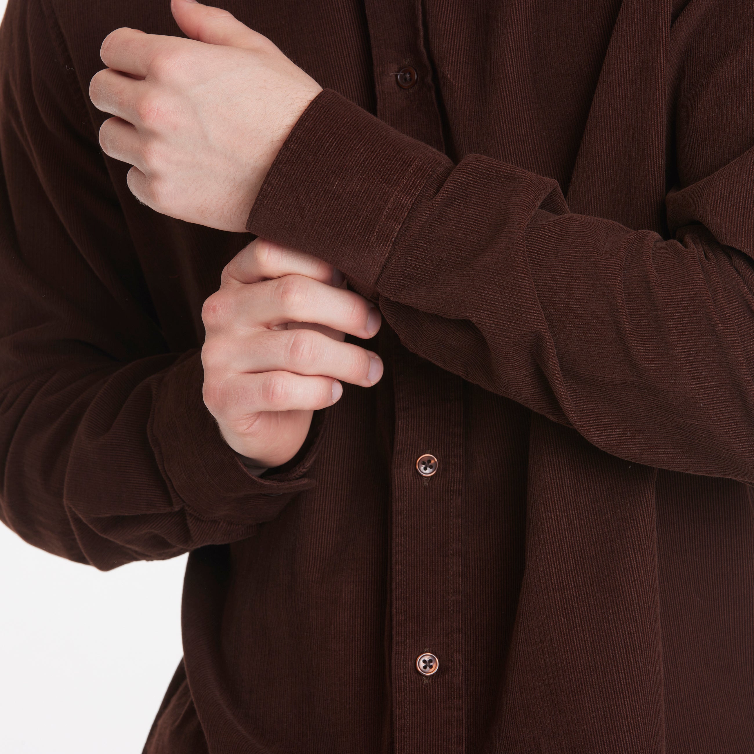 By Garment Makers Vincent Corduroy Shirt Shirt LS 1258 Beaver