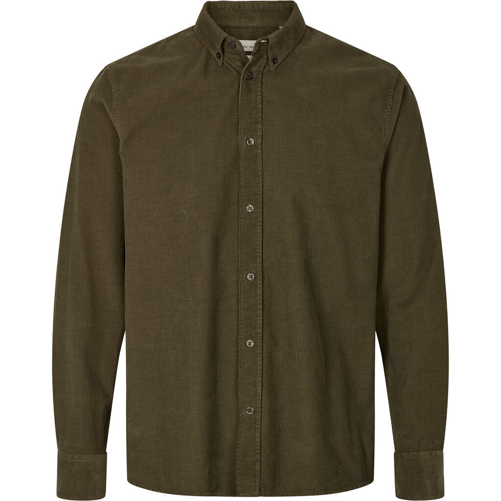 By Garment Makers Vincent Corduroy Shirt Shirt LS 1184 Russian Olive