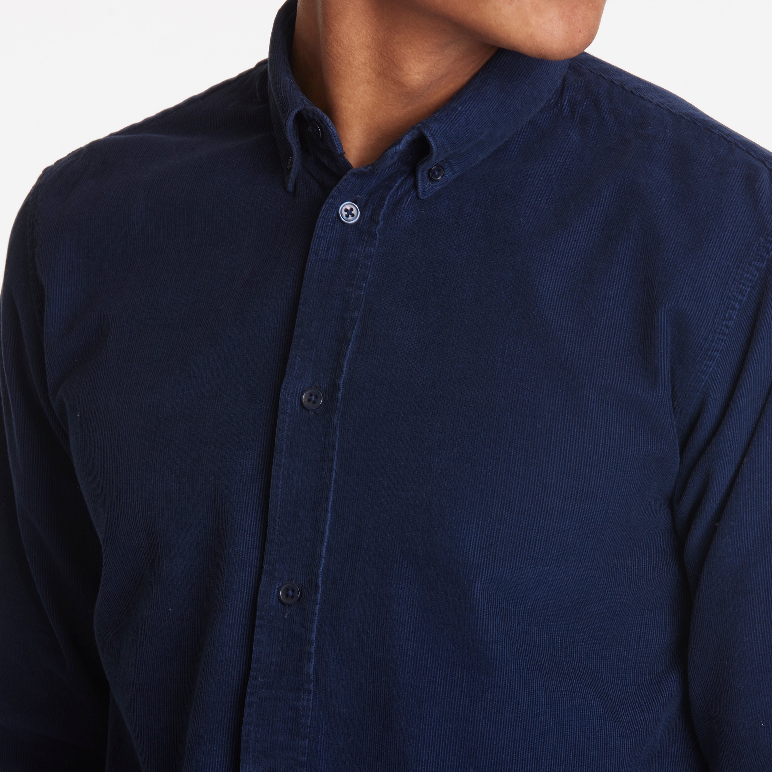 By Garment Makers Vincent Corduroy Shirt GOTS Shirt LS 3096 Navy Blazer